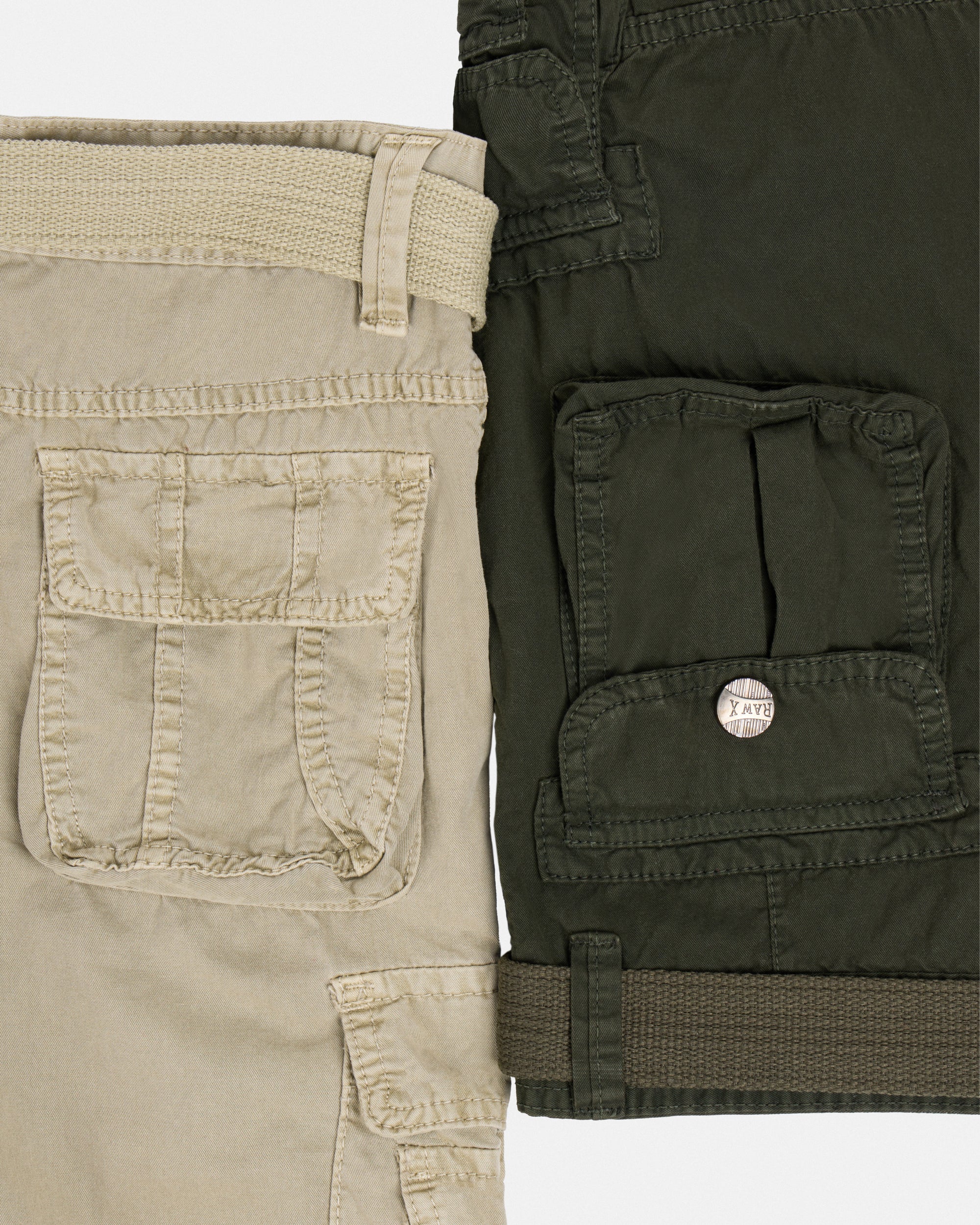 #KBS-1001 Little Boy's 4-7 2-Piece Combo Belted Twill Cargo Shorts-thumbmail-65