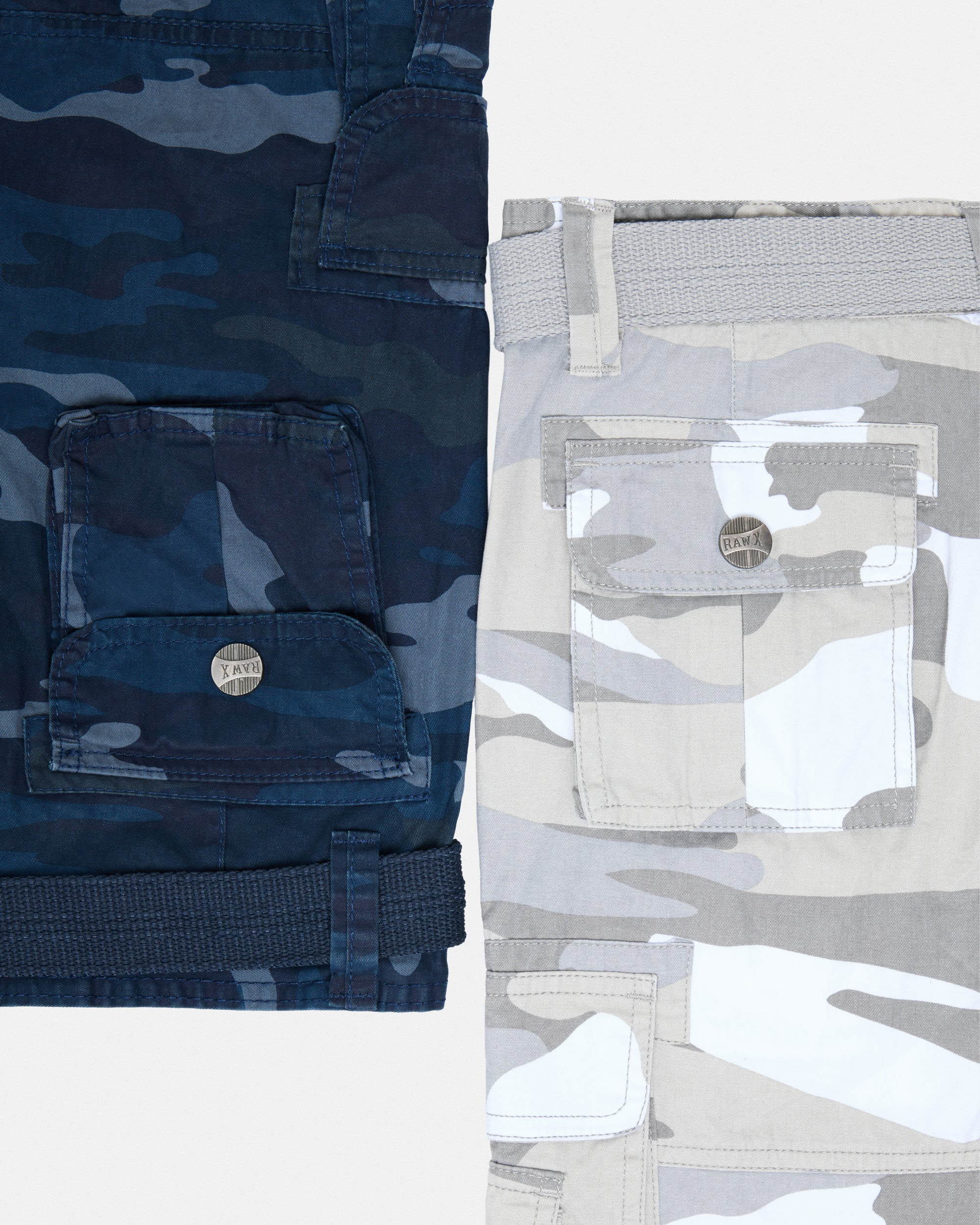 #KBS-1001 Little Boy's 4-7 2-Piece Combo Belted Twill Cargo Shorts-thumbmail-25