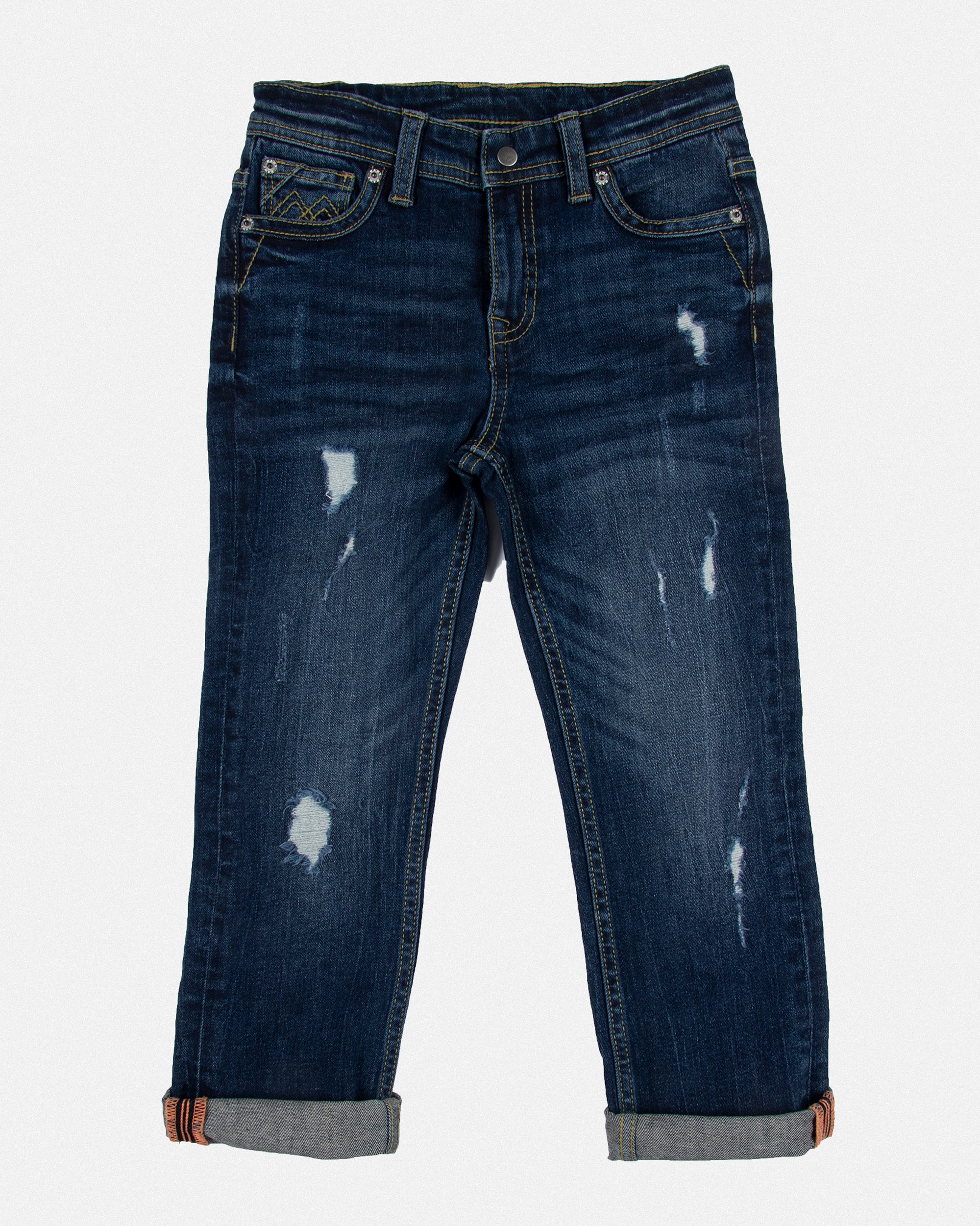 Little Boy's Rip And Repair Denim Jeans-thumbmail-11