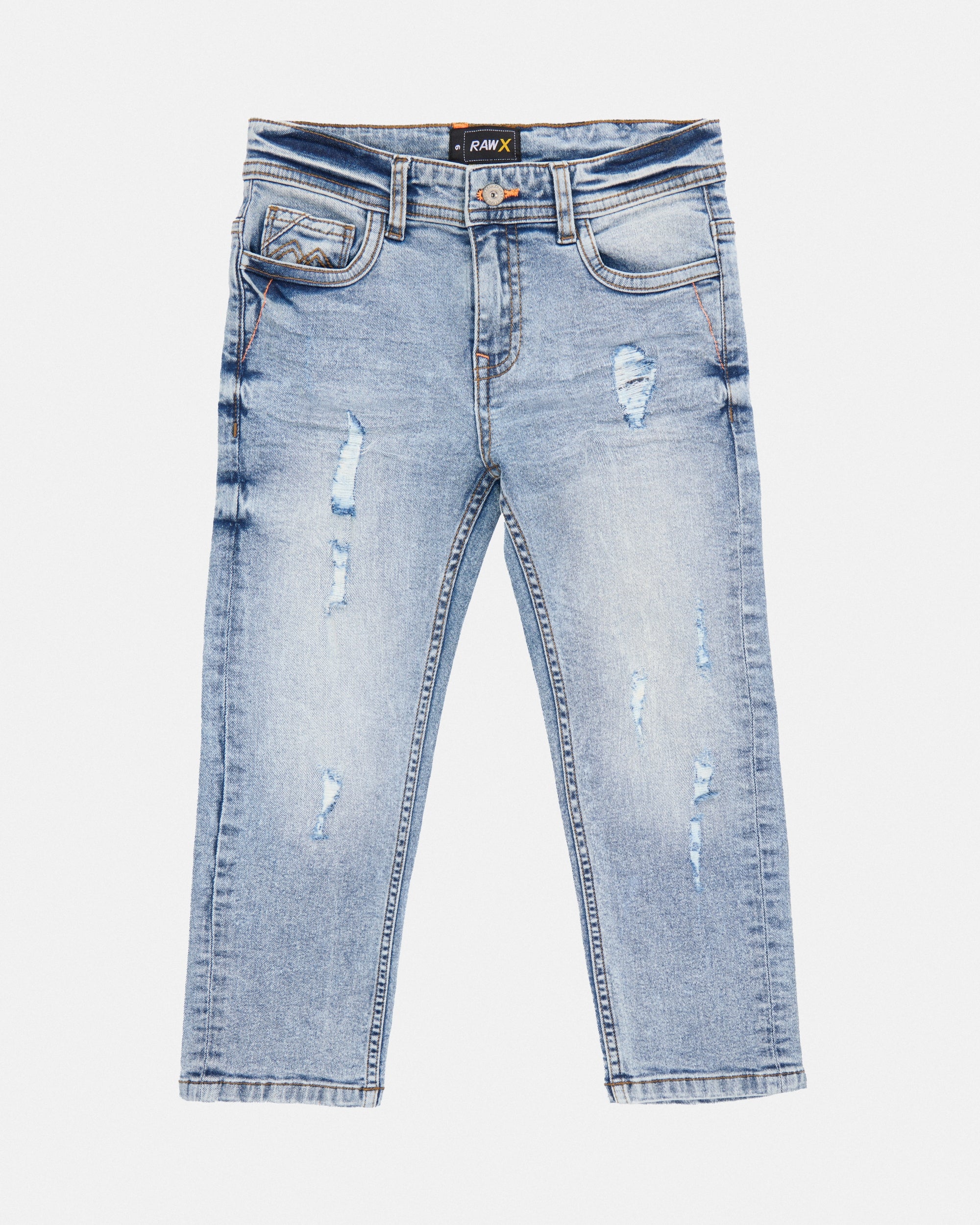 Little Boy's Rip And Repair Denim Jeans