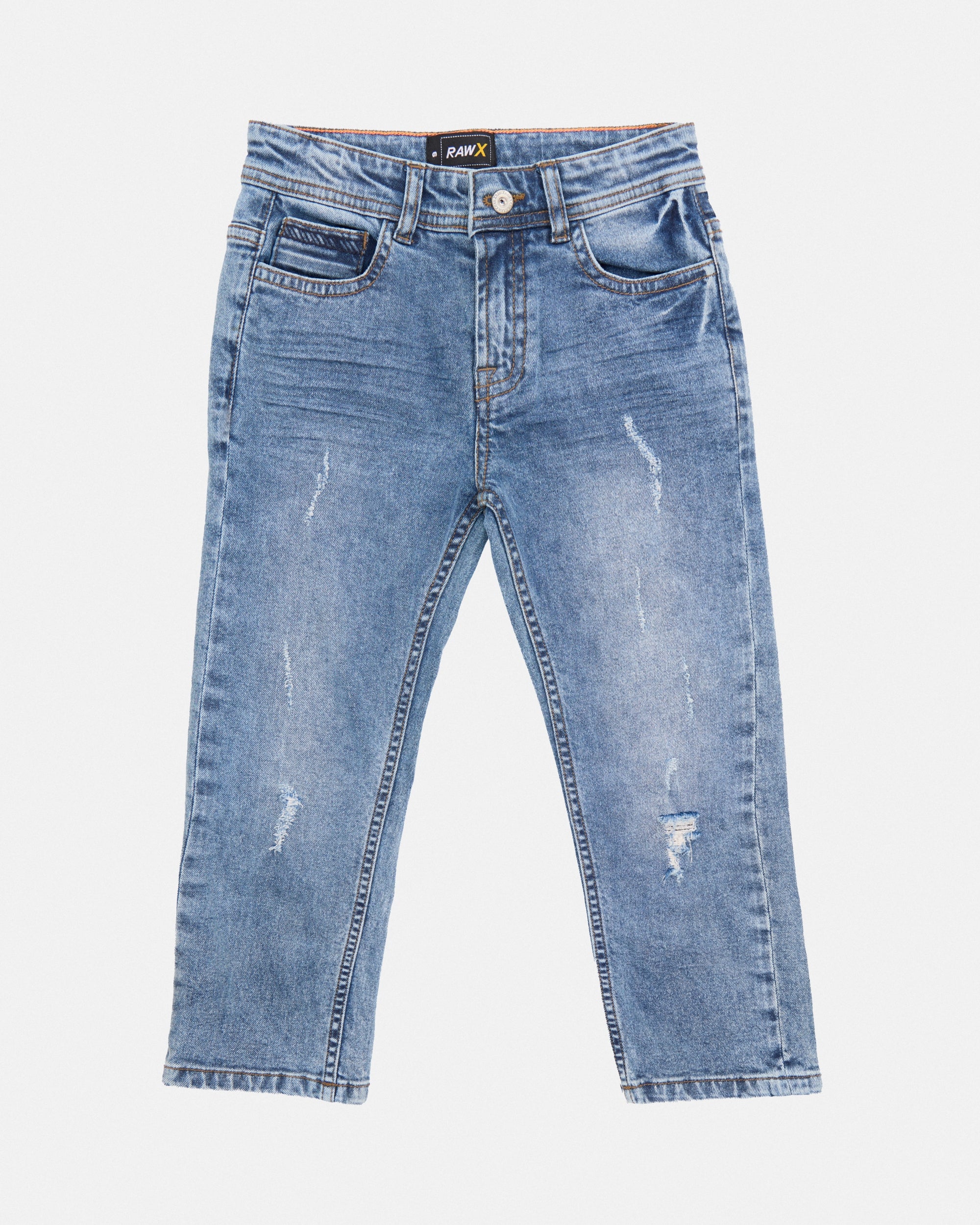 Little Boy's Rip And Repair Denim Jeans