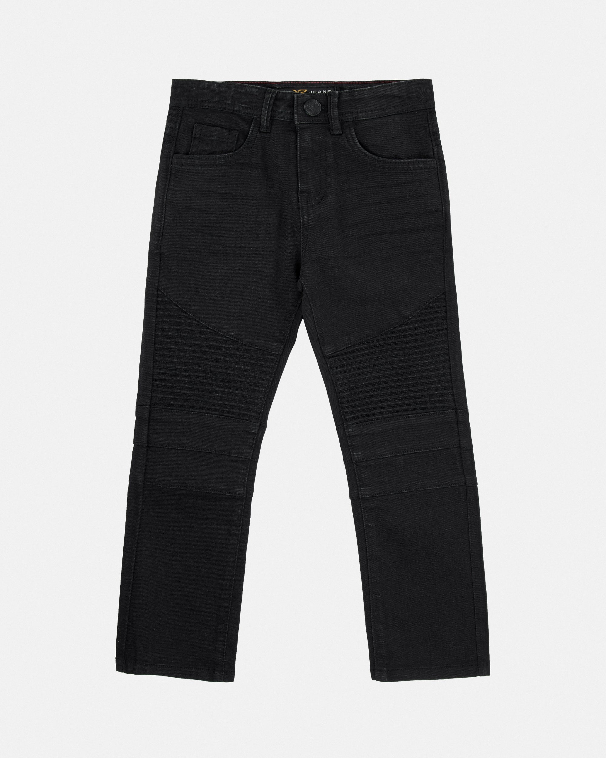 X RAY Boy's Distressed Slim Fit Biker Moto Jeans