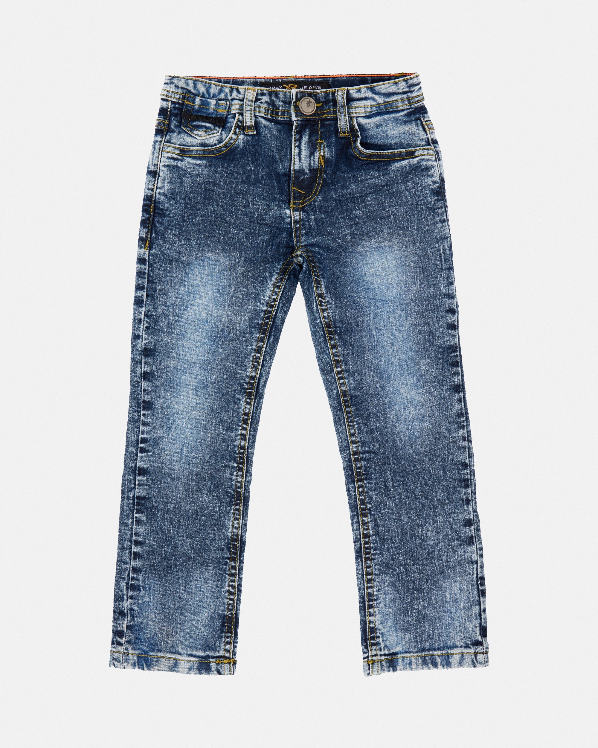 X RAY Kids' Slim Fit Tint Washed Denim Pants