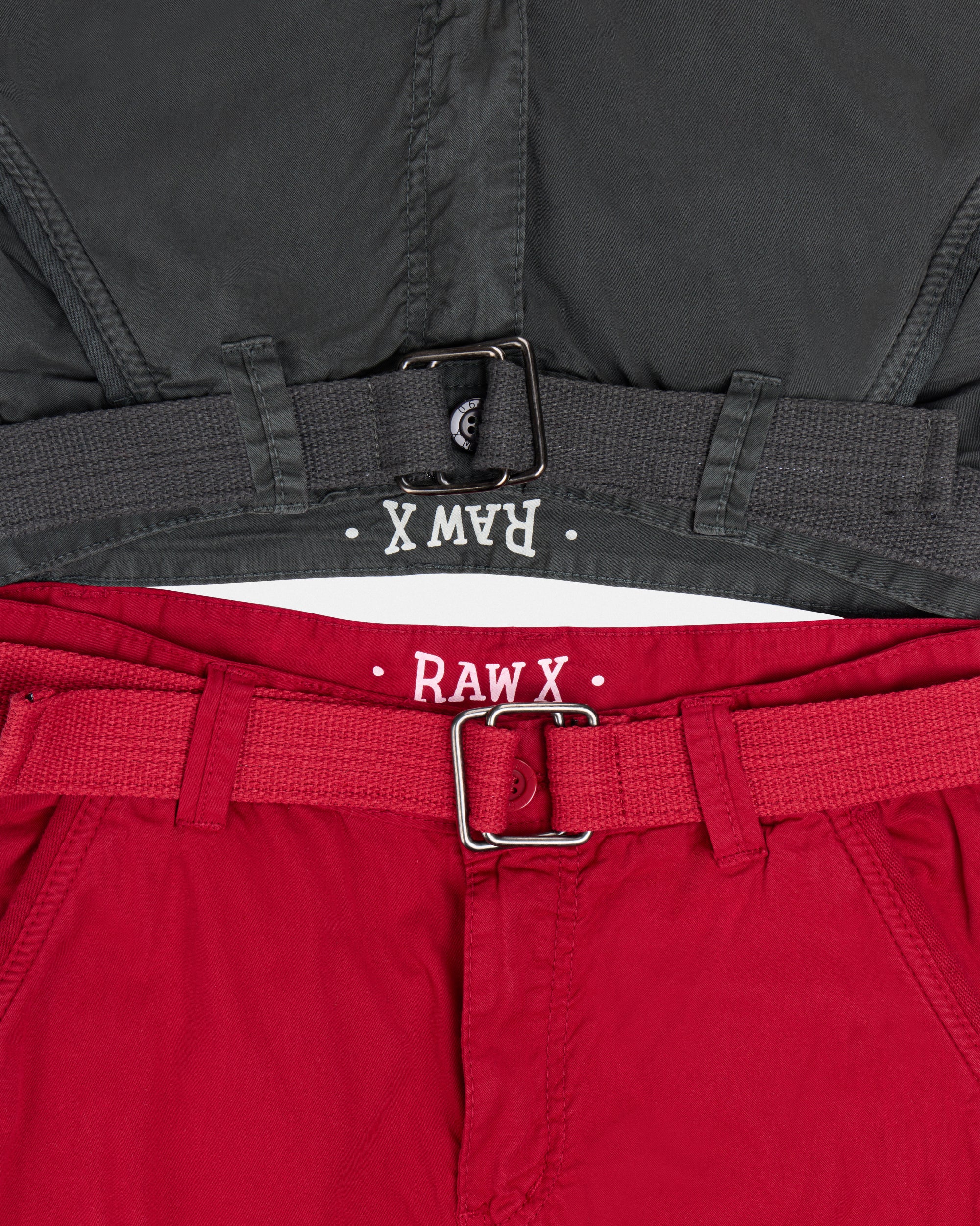 #RBS-1001 Boy's 2Pc Combo Belted Twill Cargo Shorts, Size 8-18-thumbmail-8
