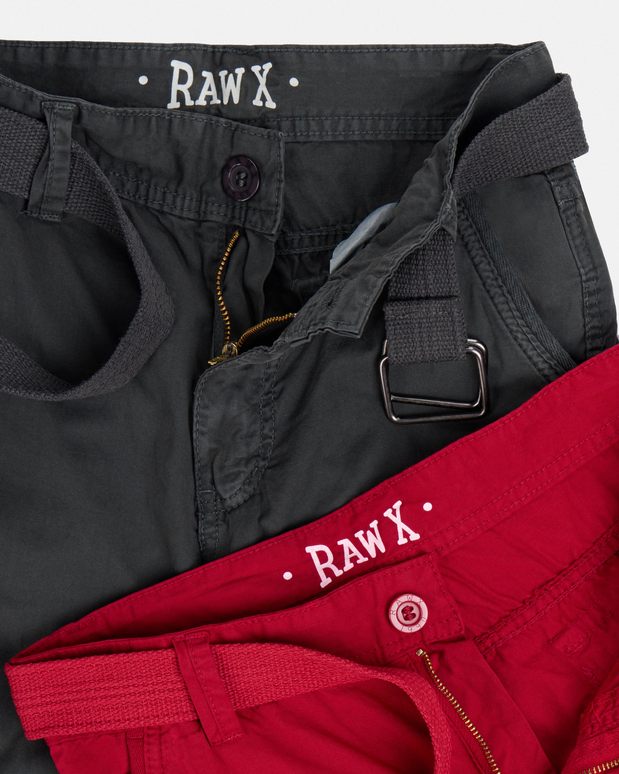 #RBS-1001 Boy's 2Pc Combo Belted Twill Cargo Shorts, Size 8-18-thumbmail-9