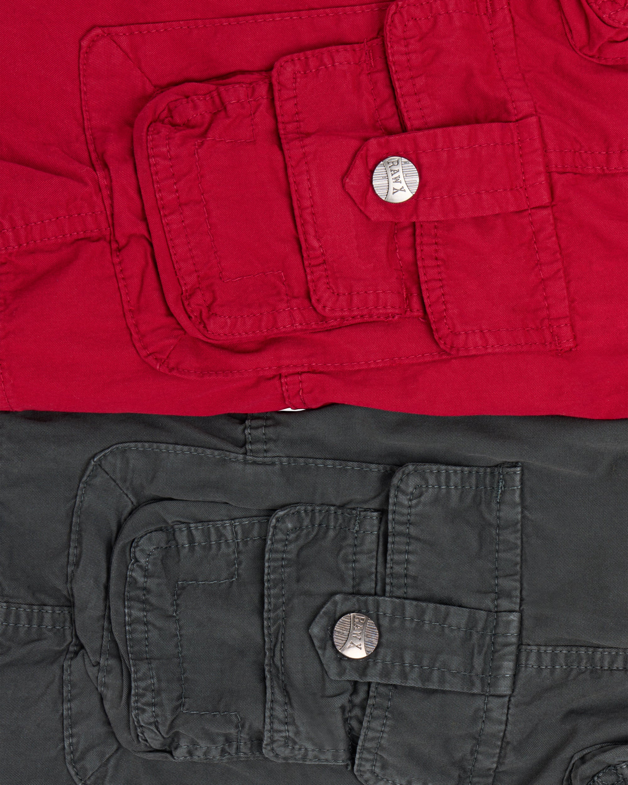 #RBS-1001 Boy's 2Pc Combo Belted Twill Cargo Shorts, Size 8-18-thumbmail-10