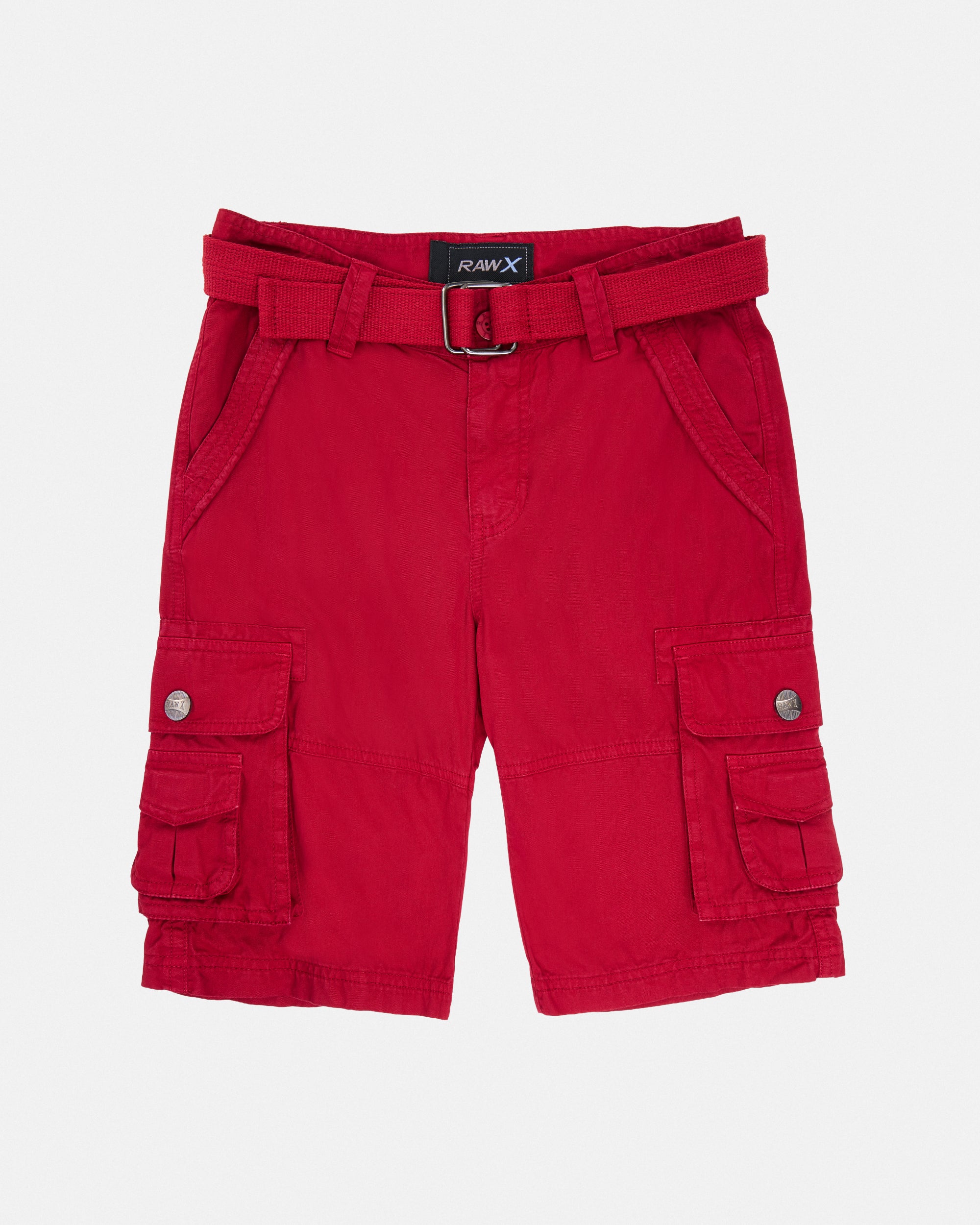 #RBS-19021 Boy's Belted Twill Cargo Shorts, Size 8-18-thumbmail-18