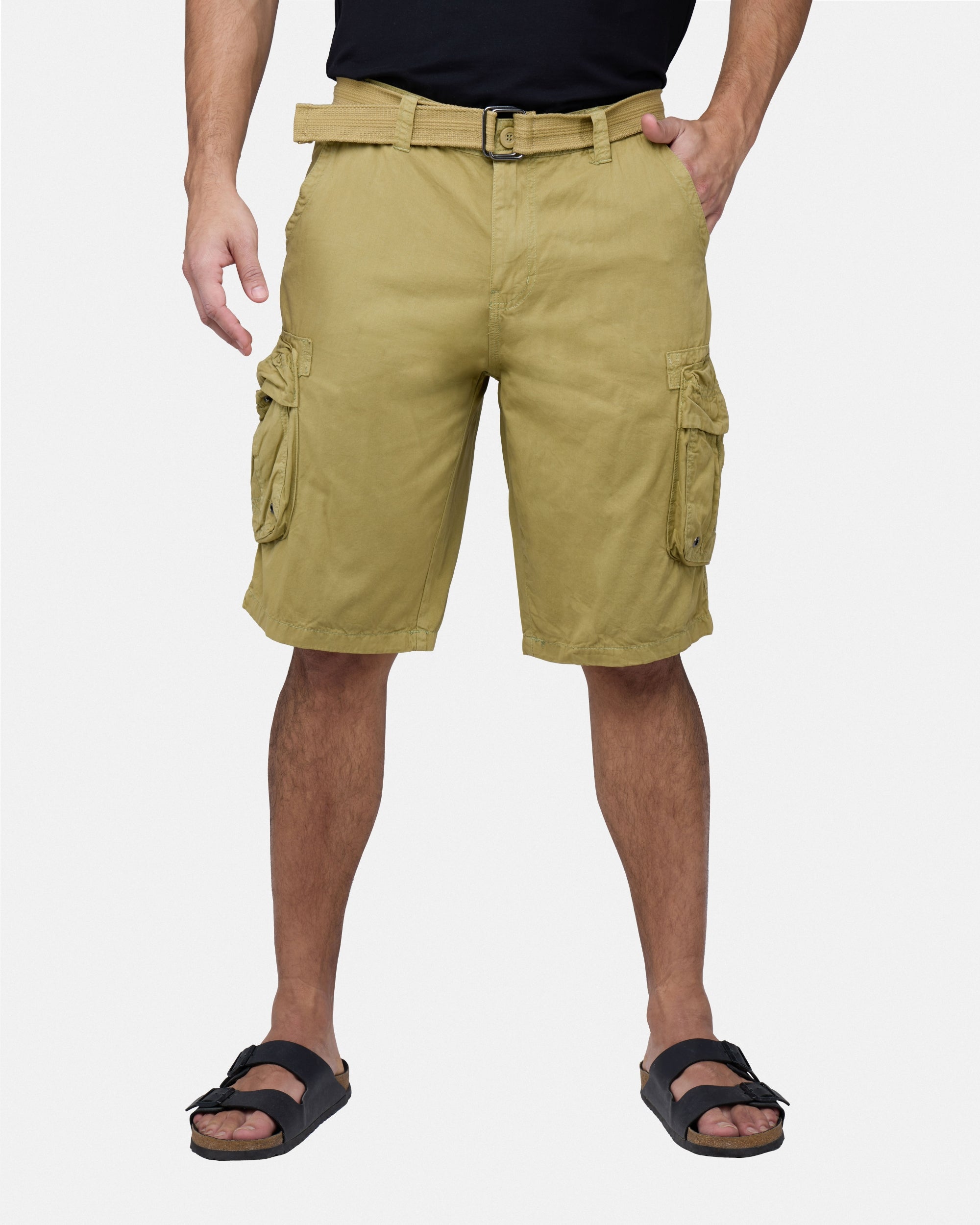 RAW X Men's Belted 12.5" Inseam Cargo Shorts