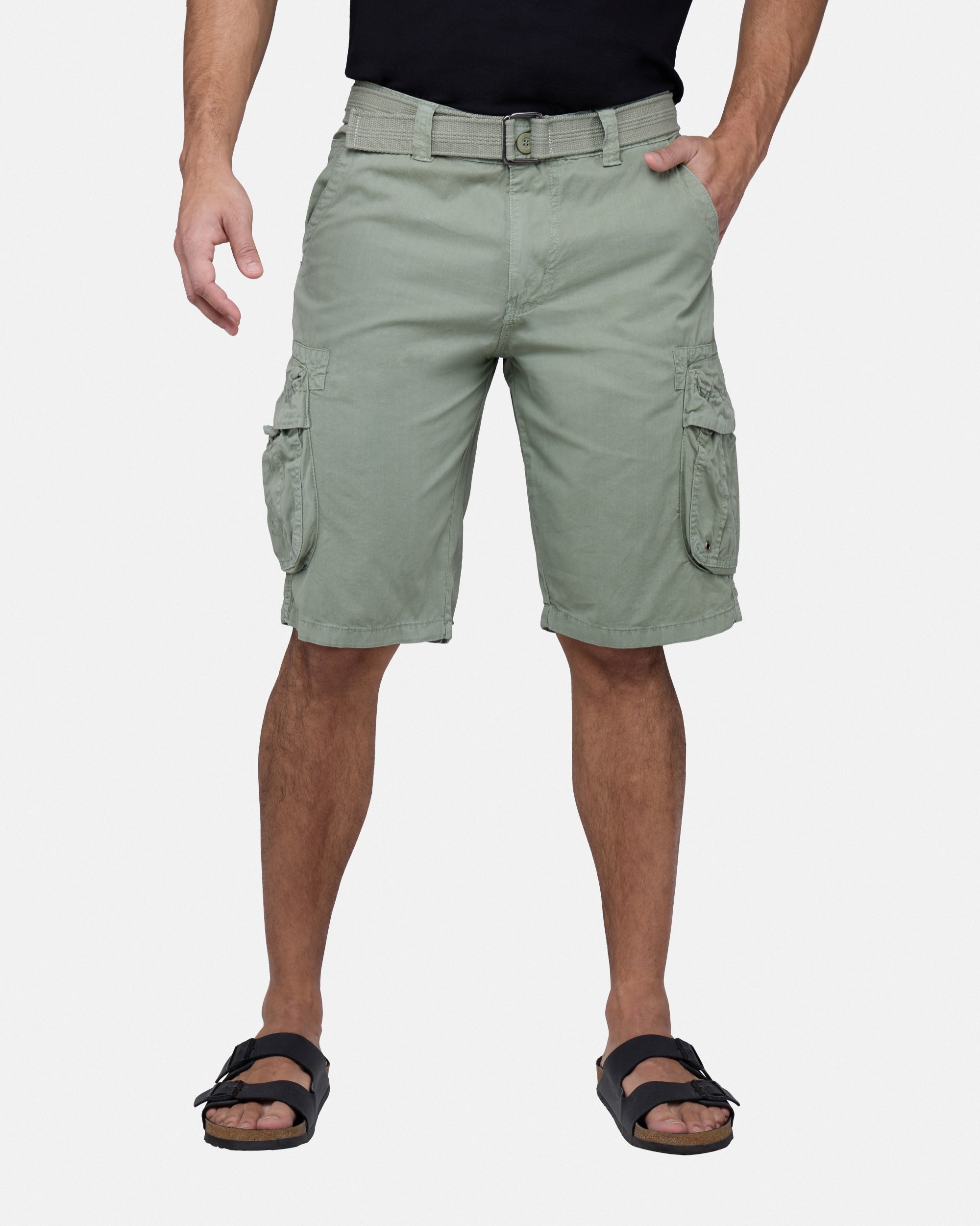 RAW X Men's Belted 12.5" Inseam Cargo Shorts