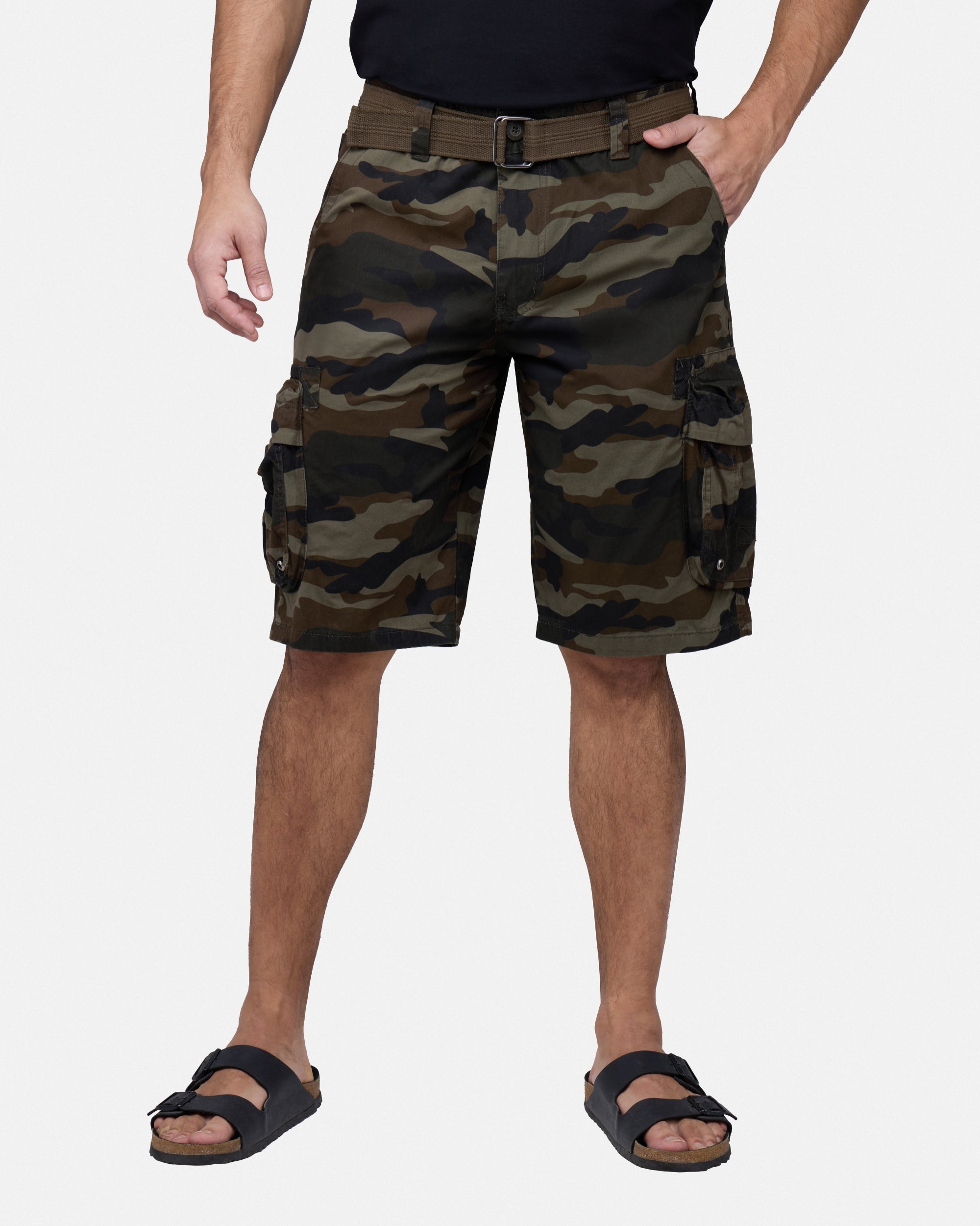 RAW X Men's Belted 12.5" Inseam Cargo Shorts