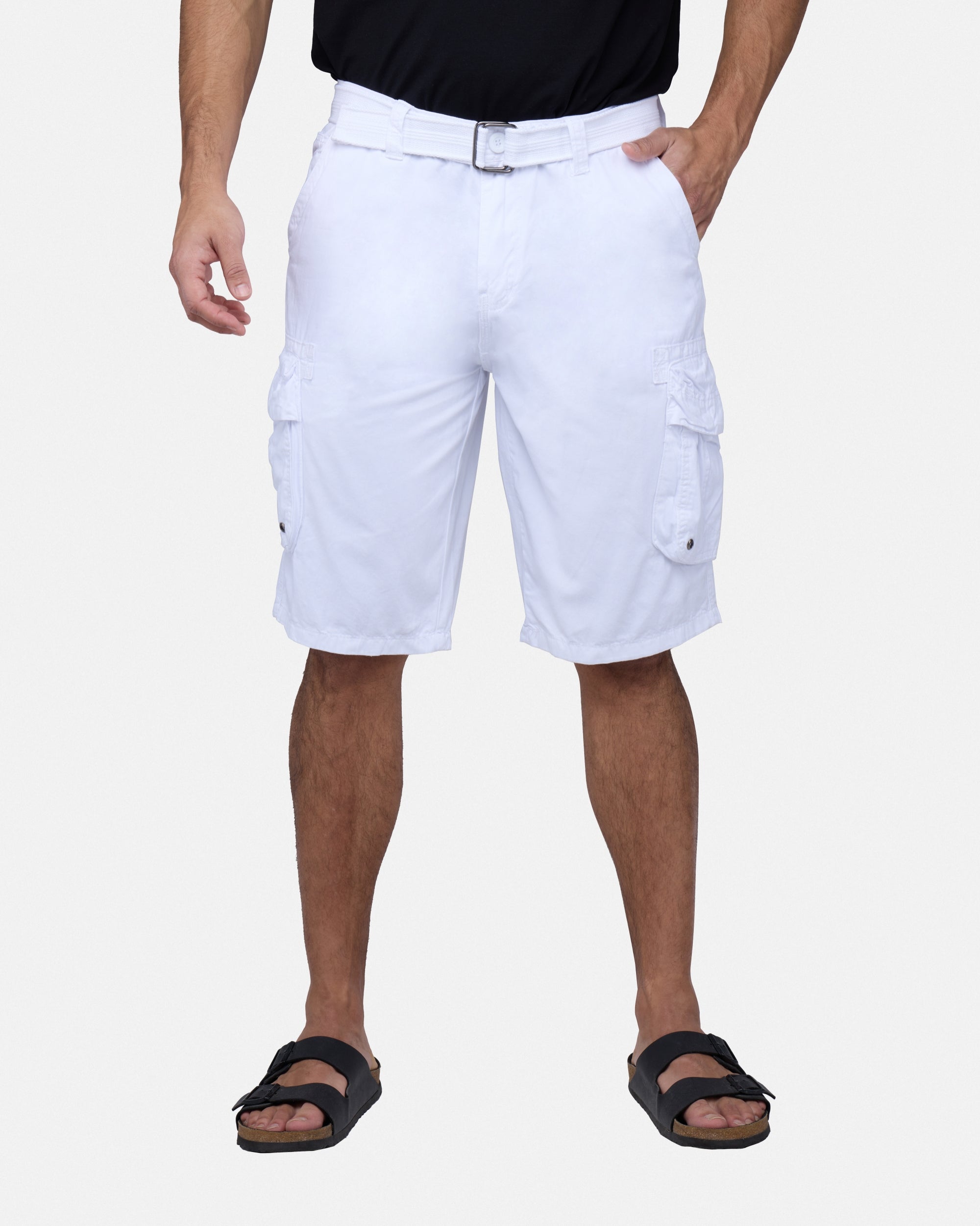 RAW X Men's Belted 12.5" Inseam Cargo Shorts