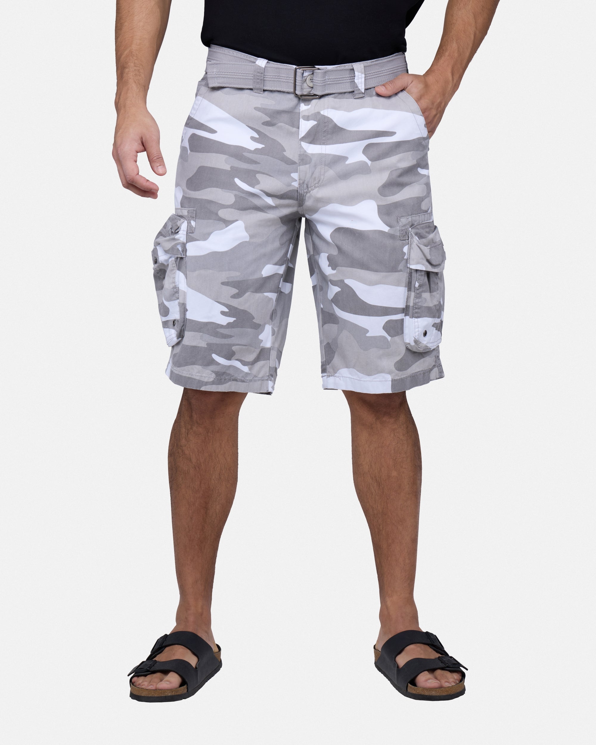 RAW X Men's Belted 12.5" Inseam Cargo Shorts
