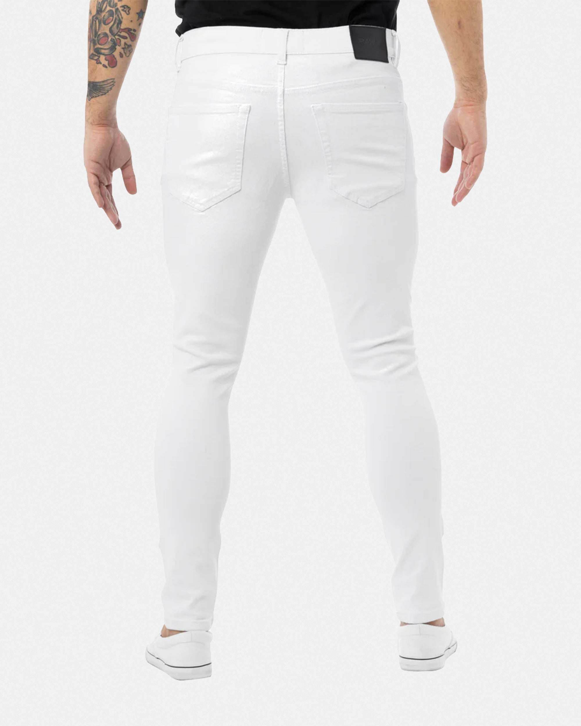 RAW X Men's Skinny Fit Distressed Washed Denim Stretch Jeans-thumbmail-8