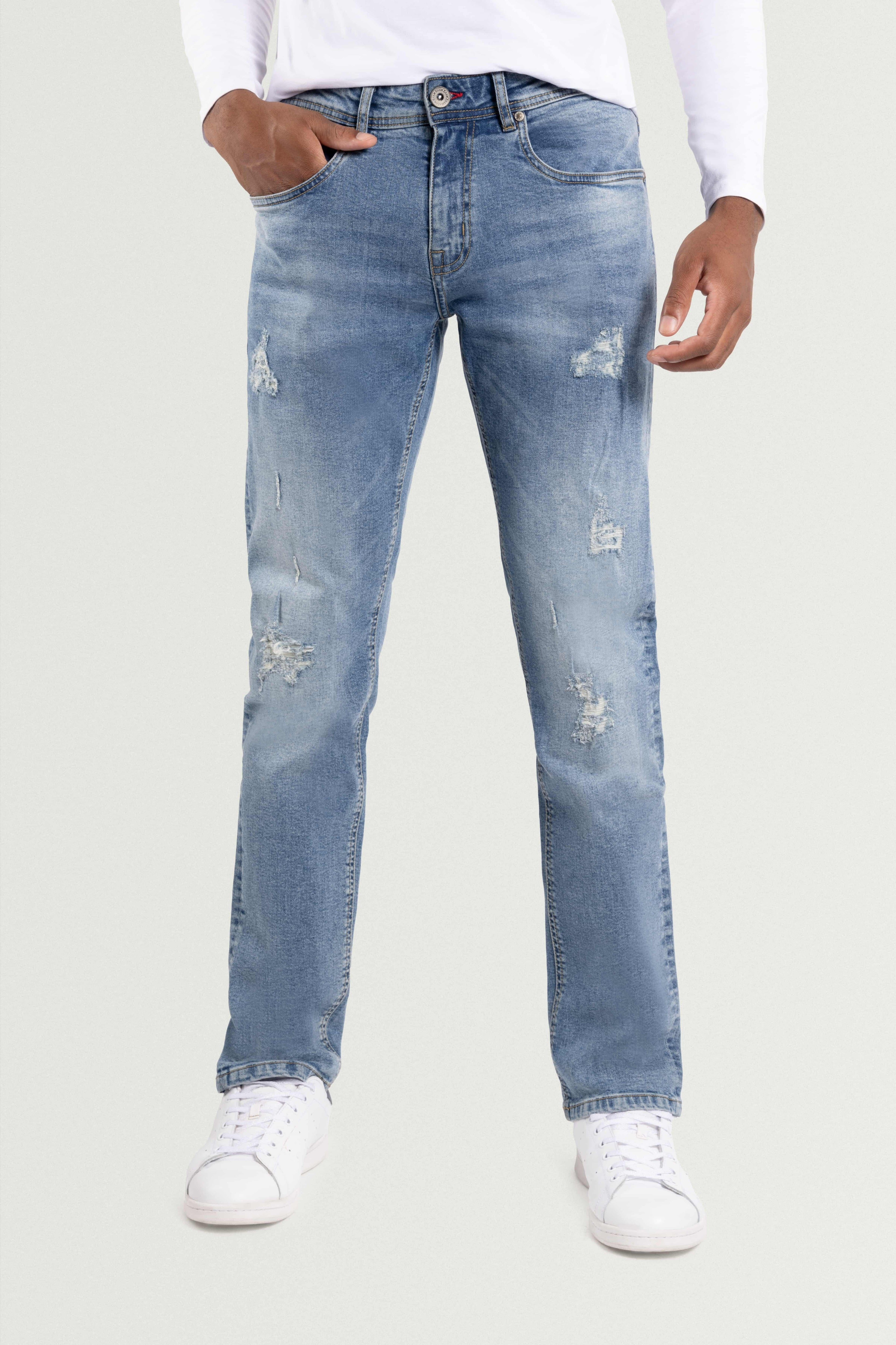 X RAY Men's Skinny Fit Rip And Repair Jeans Neon Trims – X-RAY JEANS