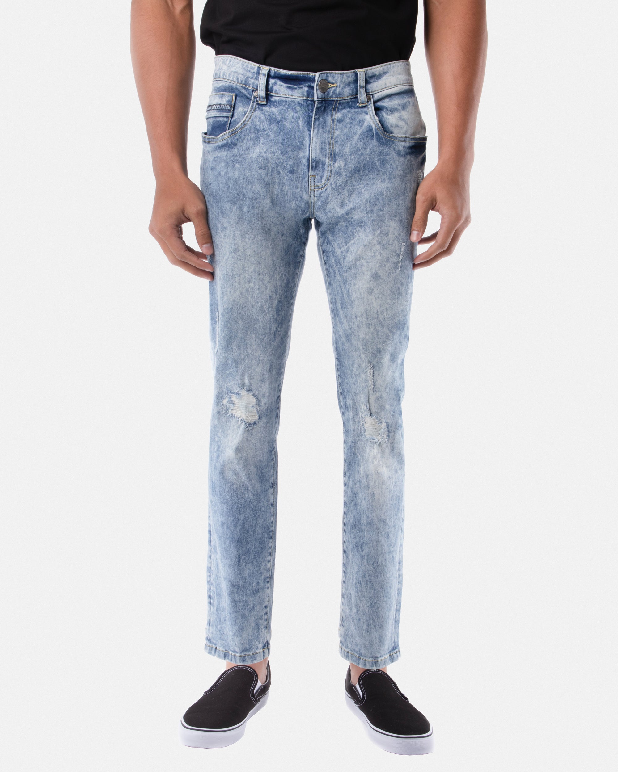RAW X Men's Rip & Repair Denim Pants