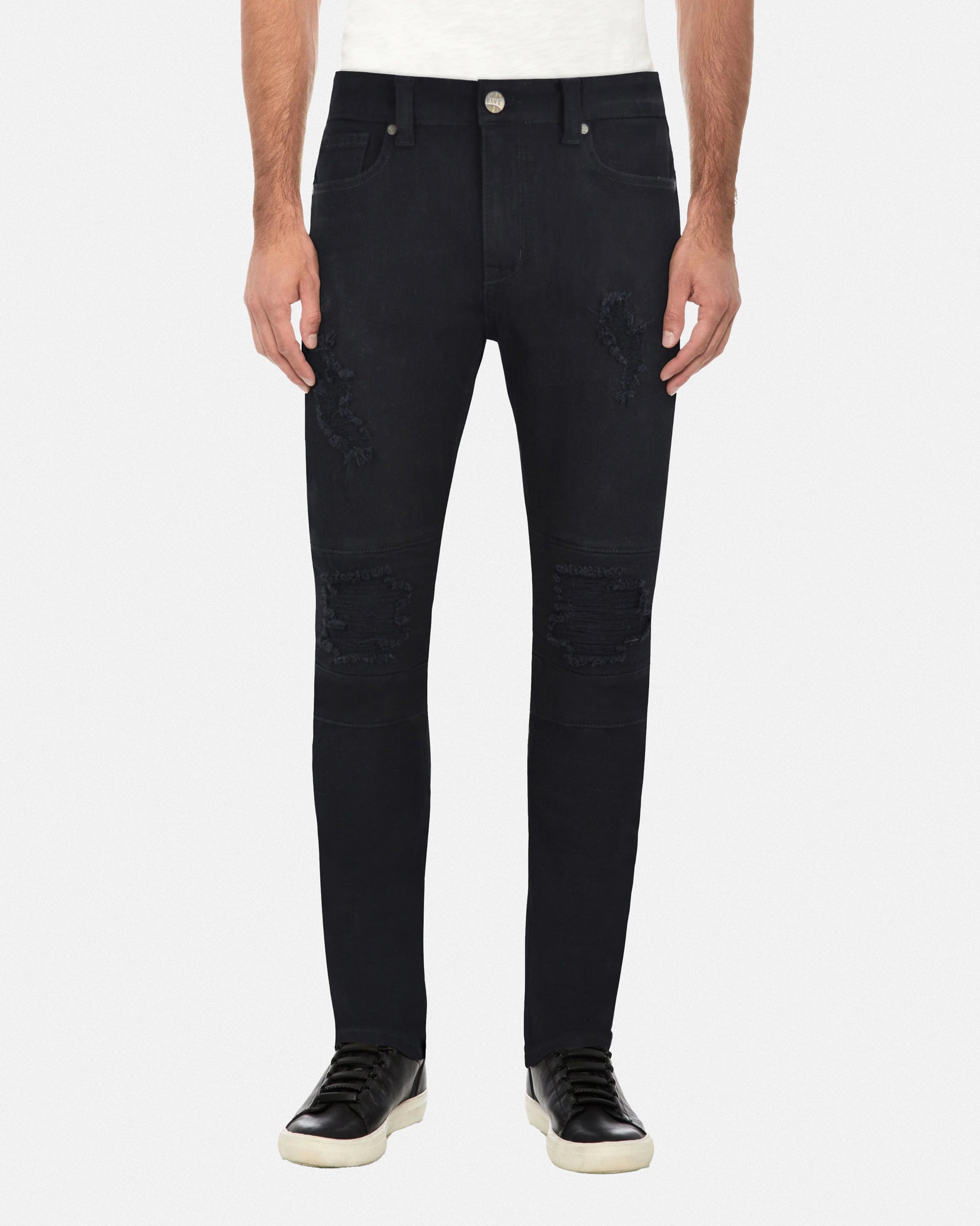 #RXP-99054 Skinny Fit Distressed Moto Jeans