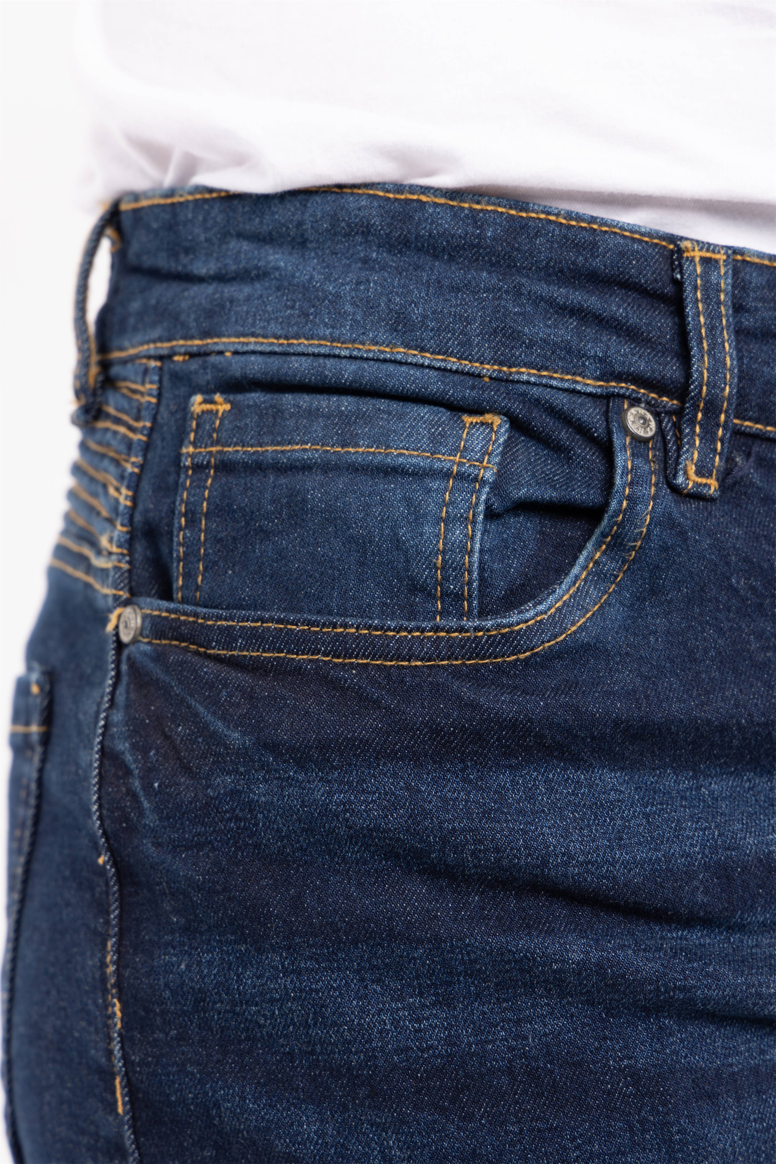 すぐ届く【mnml】Biker distressed skinny denim QIMYUM Men's Slim Fit Jeans Ripped Skinny Jeans for Men