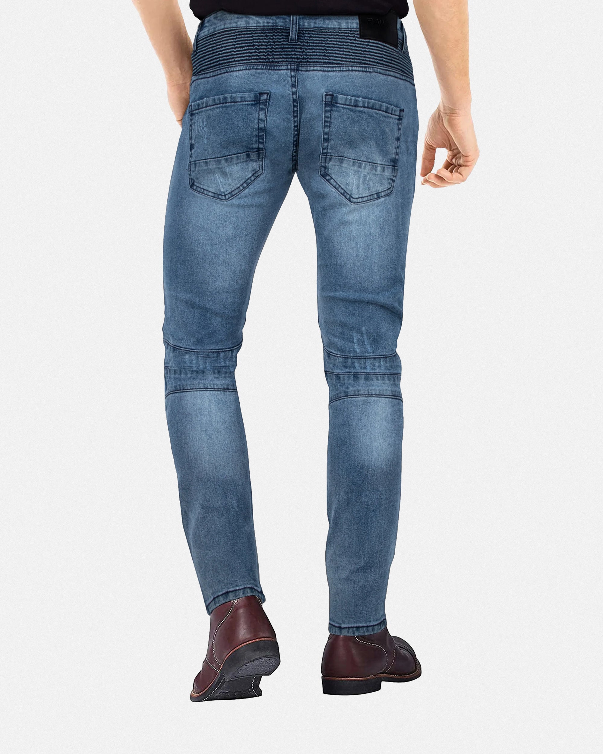RXP-99054 Skinny Fit Distressed Moto Jeans – X-RAY JEANS