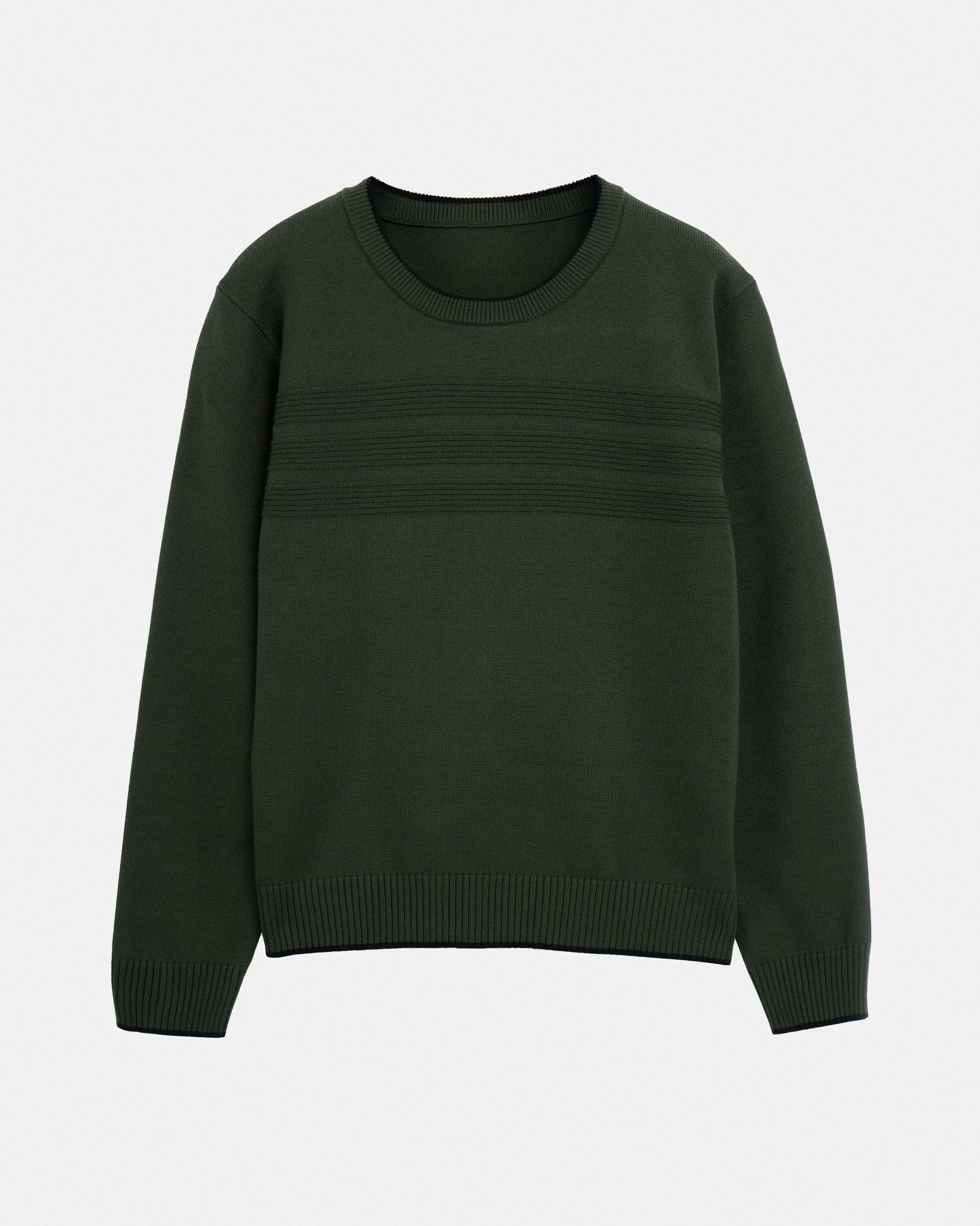 #RXSW3100390 Boy's Moto Ribbing Detail Crew Sweater