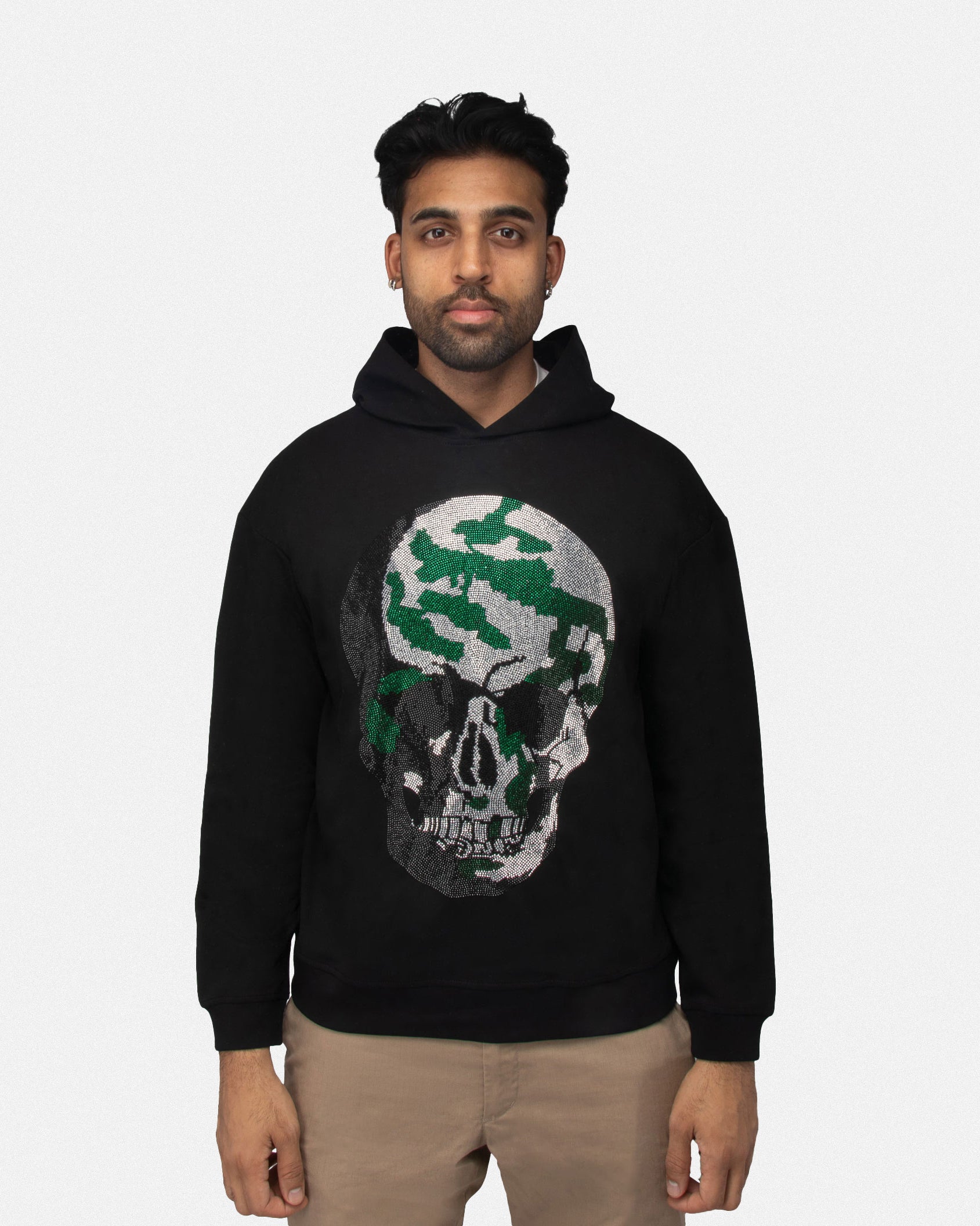 #SMFH-20129 Camo Skull Rhinestone Hoodies