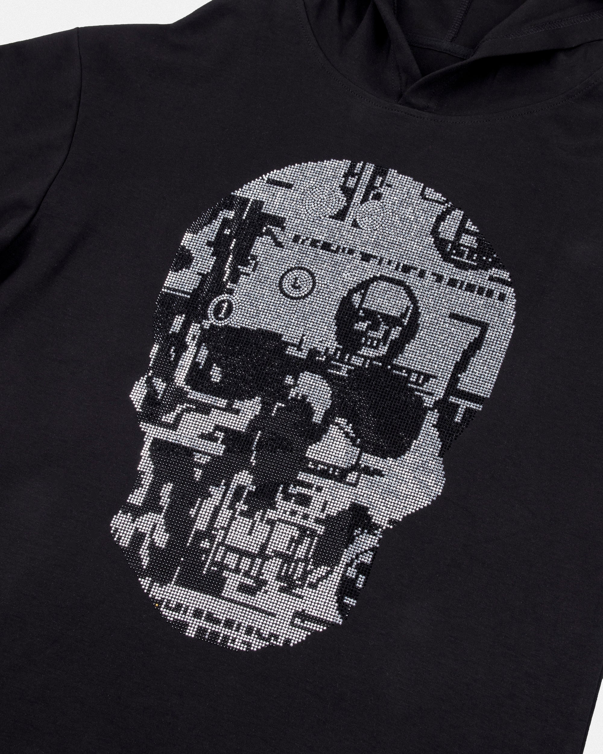 #SMFH-21093 Cash Skull Rhinestone Hoodies