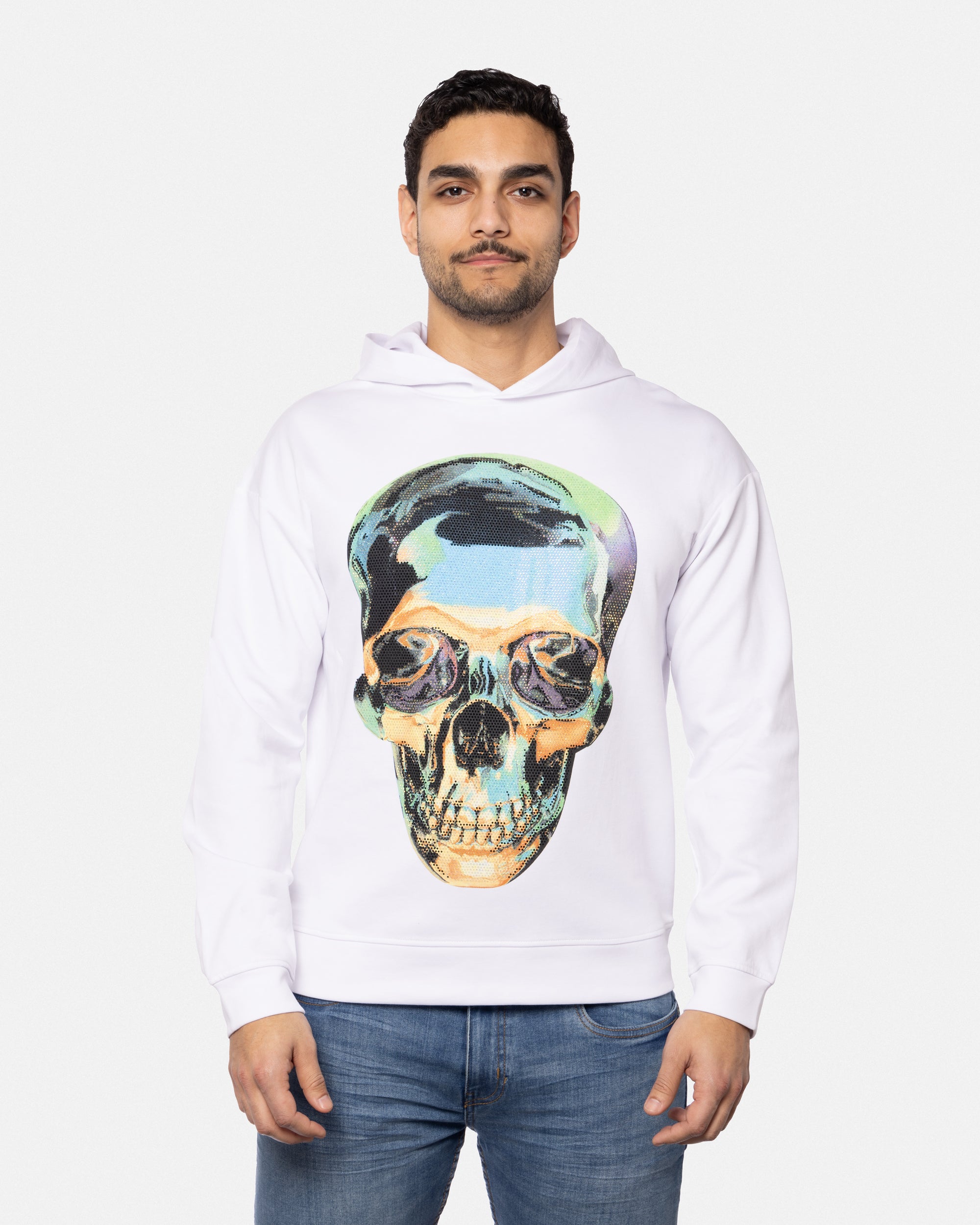 #SMFH-21215 Tie Dye Skull Hoodies