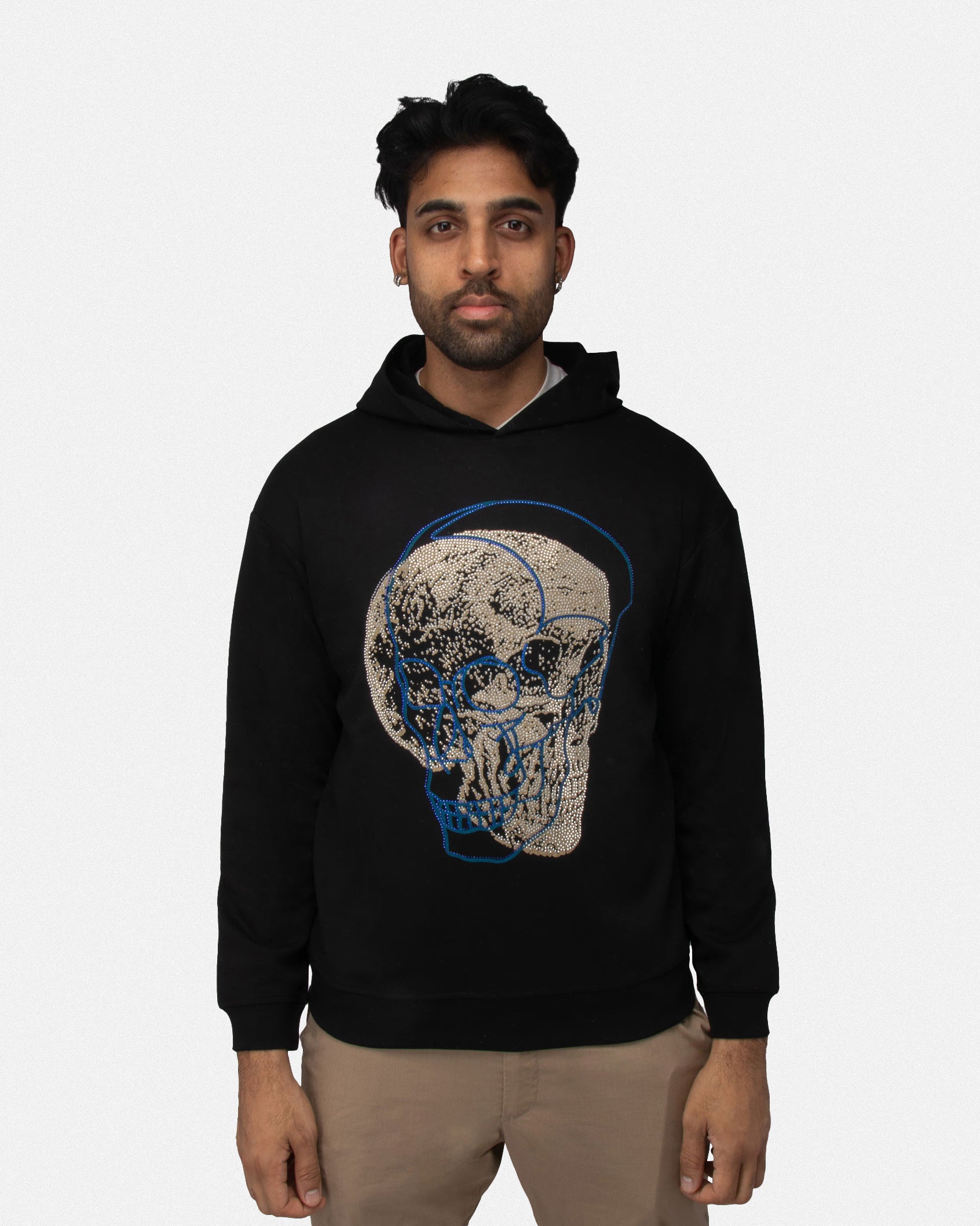 #SMFH-22049 Outlined Skull Hoodies