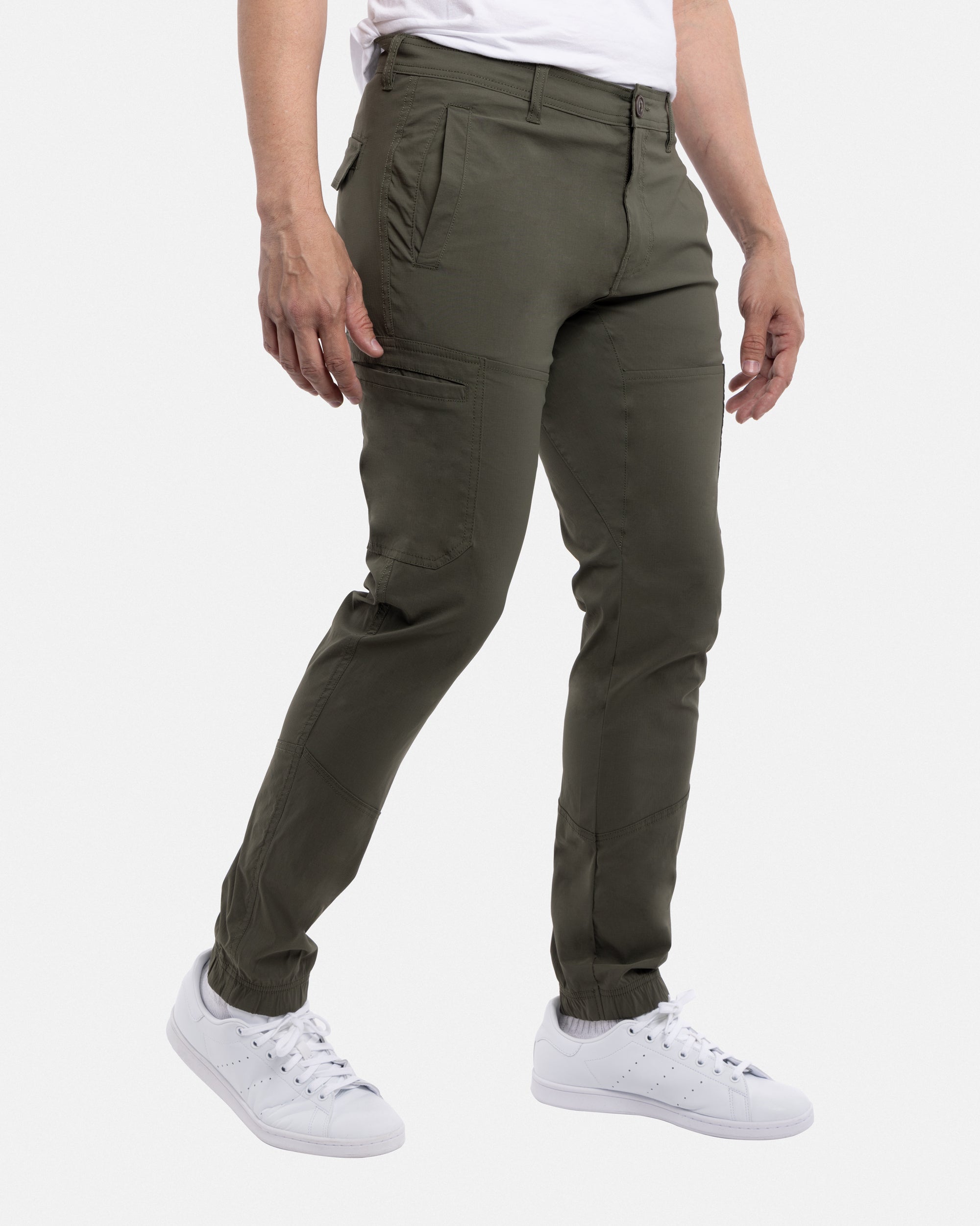 #SMP-13029 Slim Fit Nylon Jogger Cargo Pants-thumbmail-4