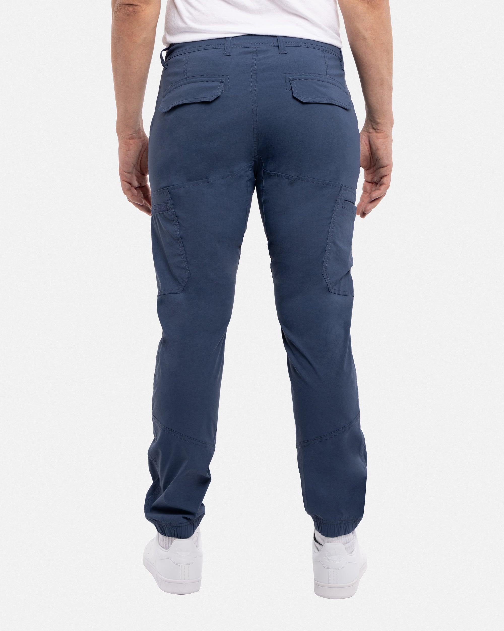 #SMP-13030 Flat Waist Nylon Joggers Pants