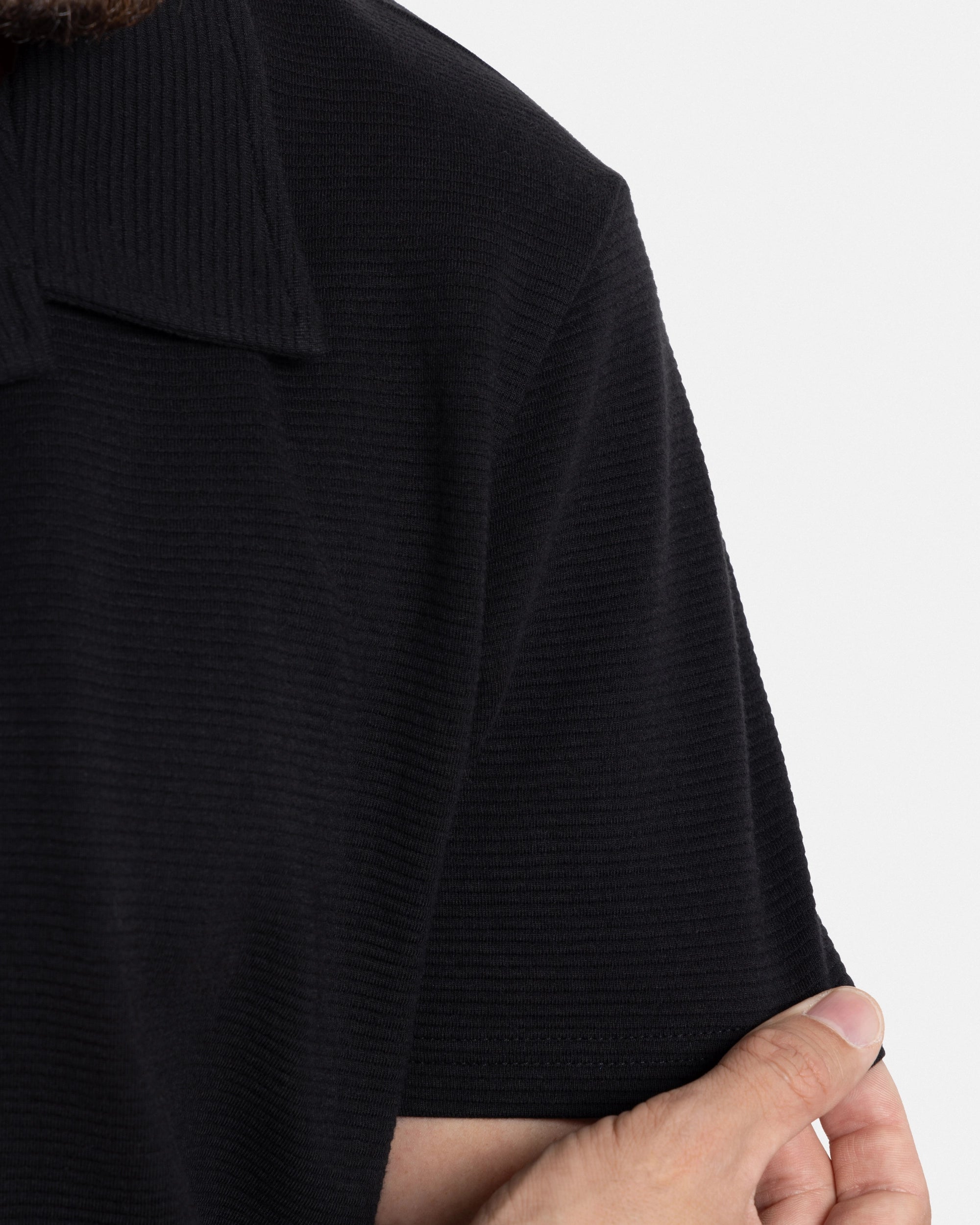 #SMTS-23353 Camp Collar Textured Terry Shirt-thumbmail-9