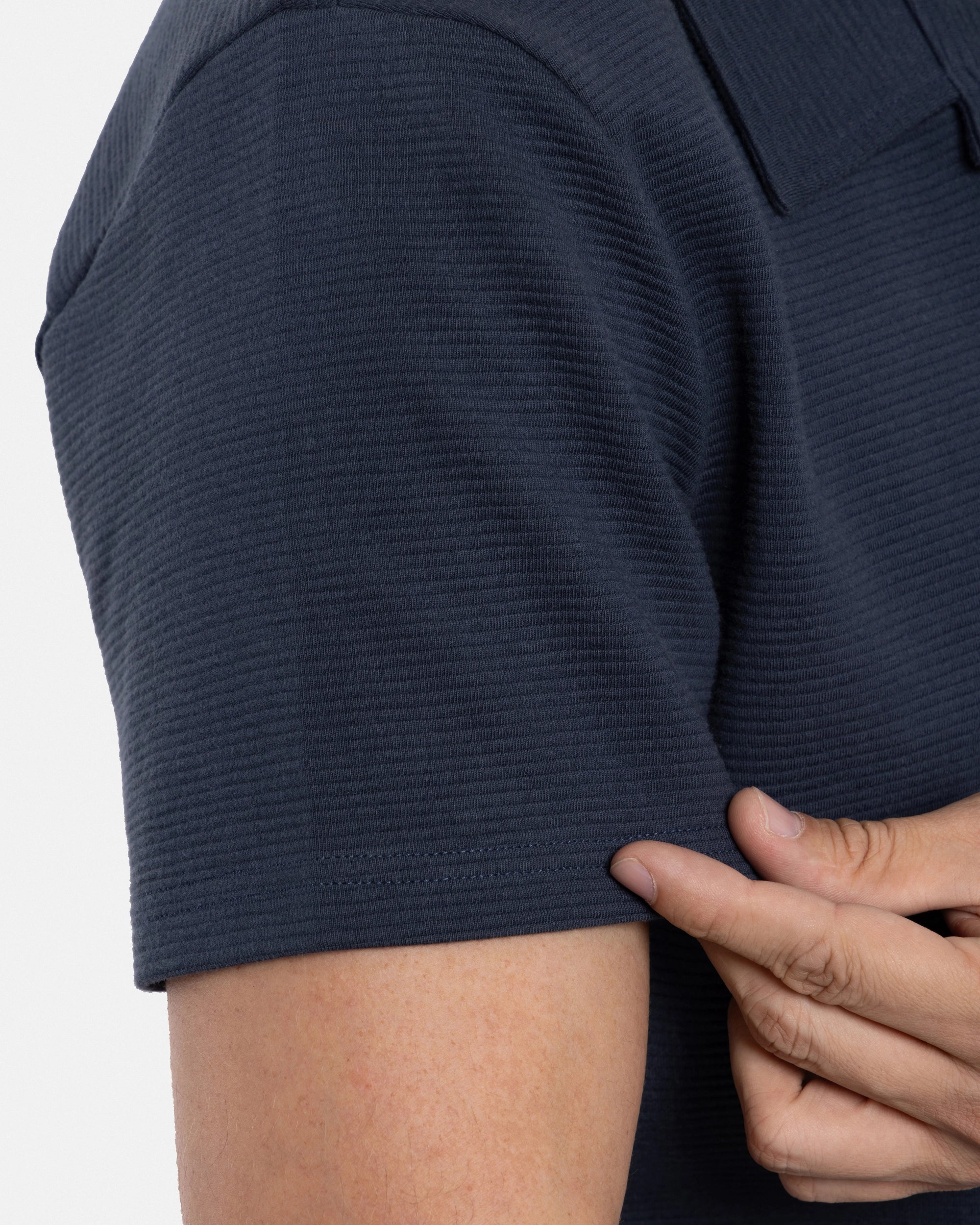 #SMTS-23353 Camp Collar Textured Terry Shirt-thumbmail-18