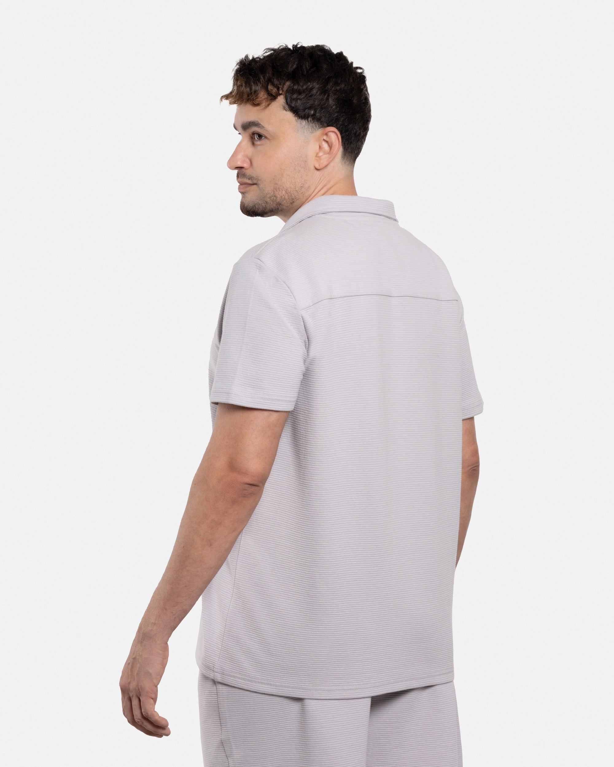 #SMTS-23353 Camp Collar Textured Terry Shirt-thumbmail-28