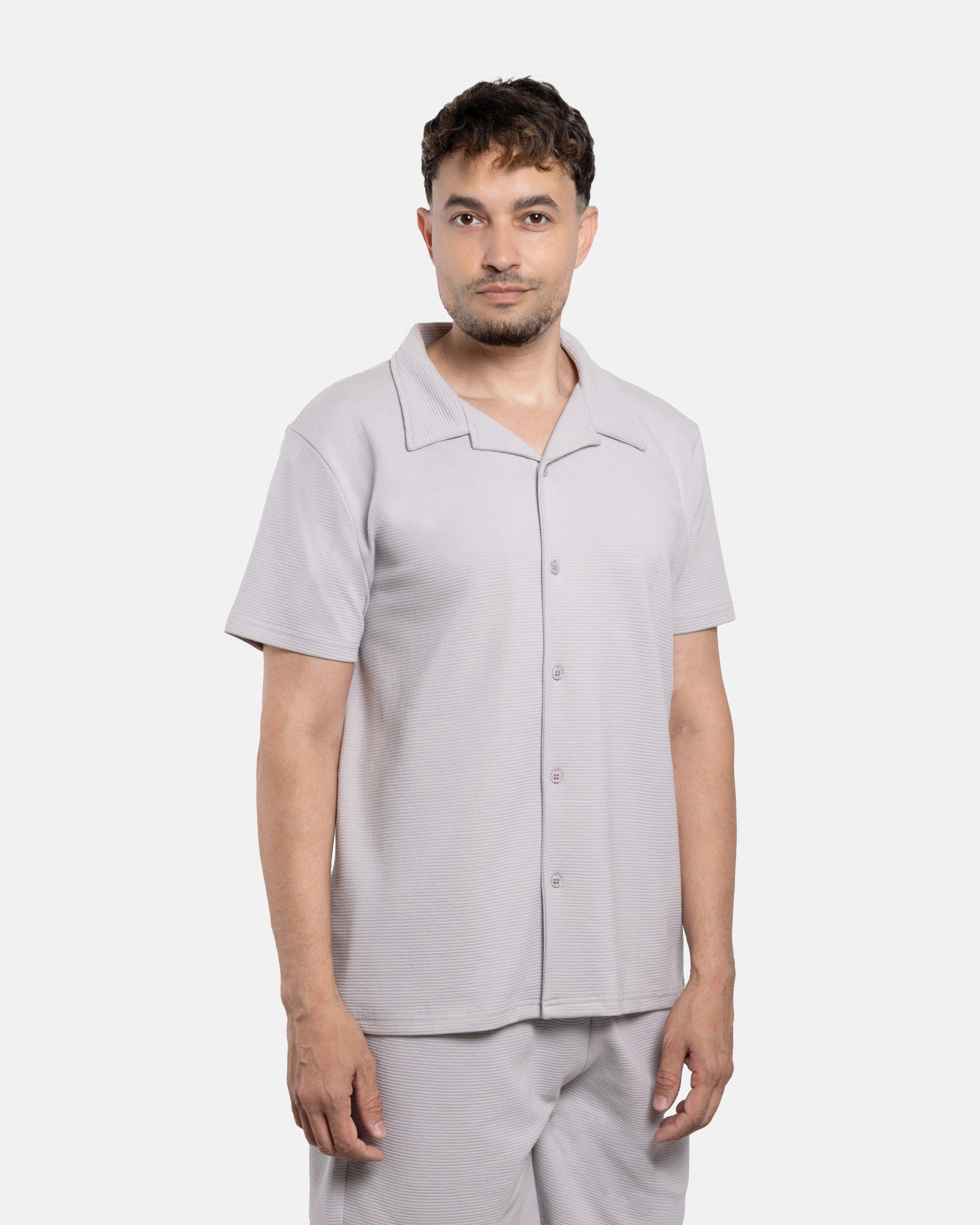 #SMTS-23353 Camp Collar Textured Terry Shirt-thumbmail-27