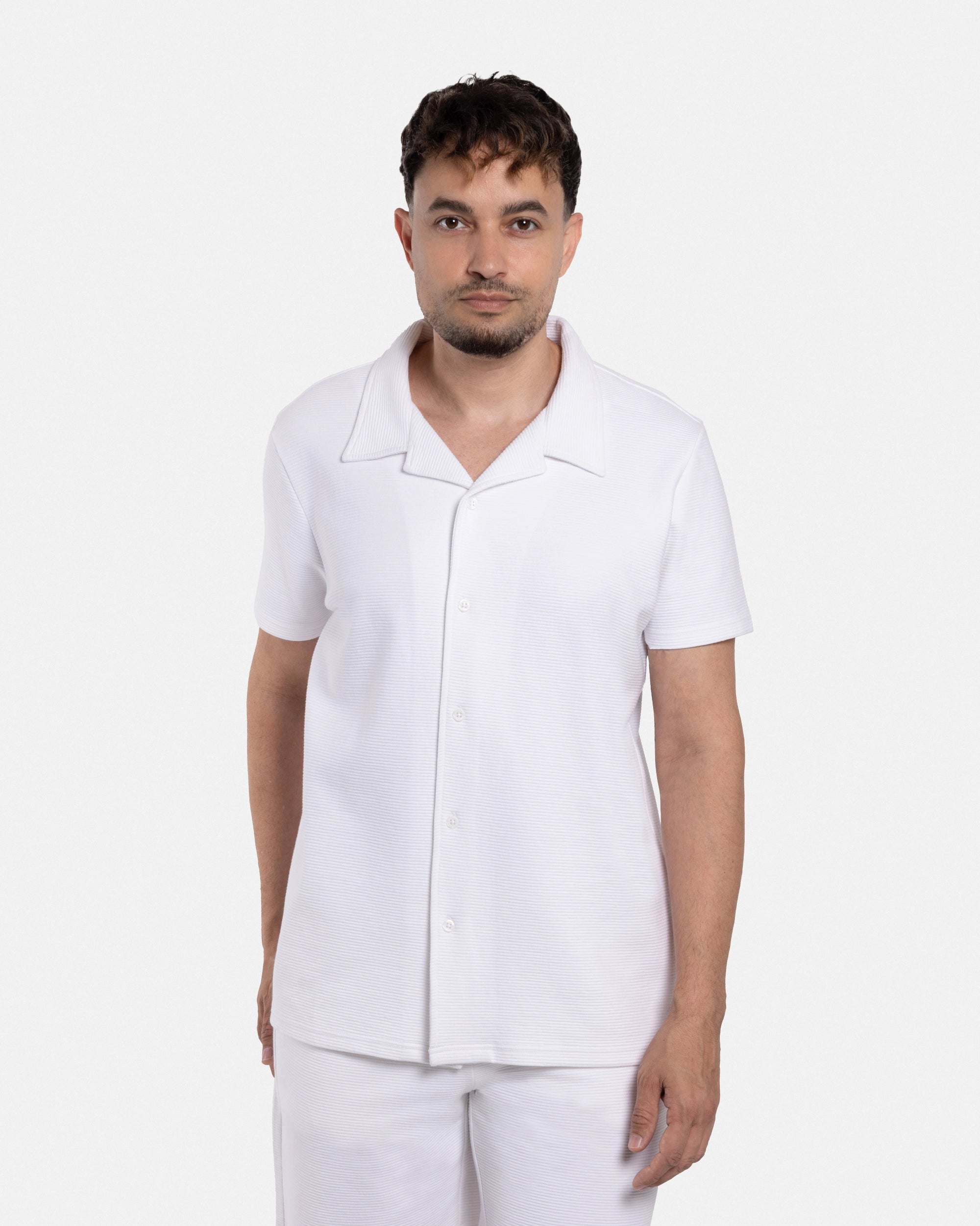 #SMTS-23353 Camp Collar Textured Terry Shirt-thumbmail-36