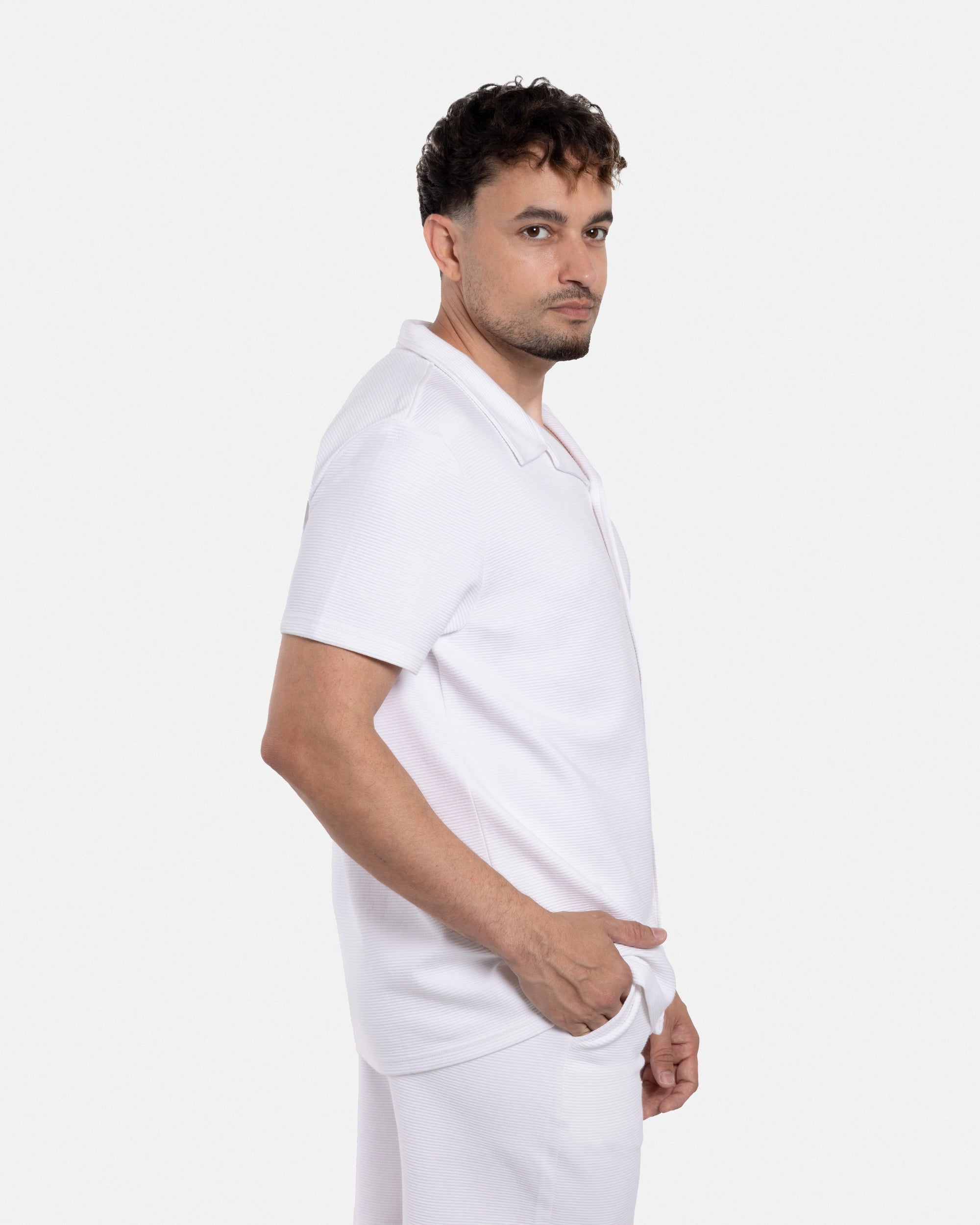 #SMTS-23353 Camp Collar Textured Terry Shirt-thumbmail-38