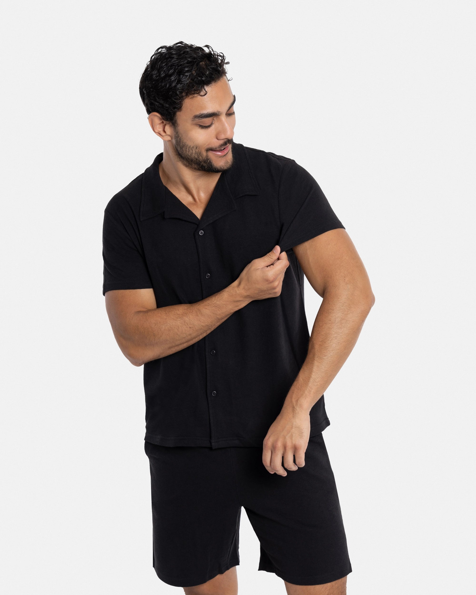#SMTS-23355 Relaxed Terry Camp Shirt-thumbmail-41