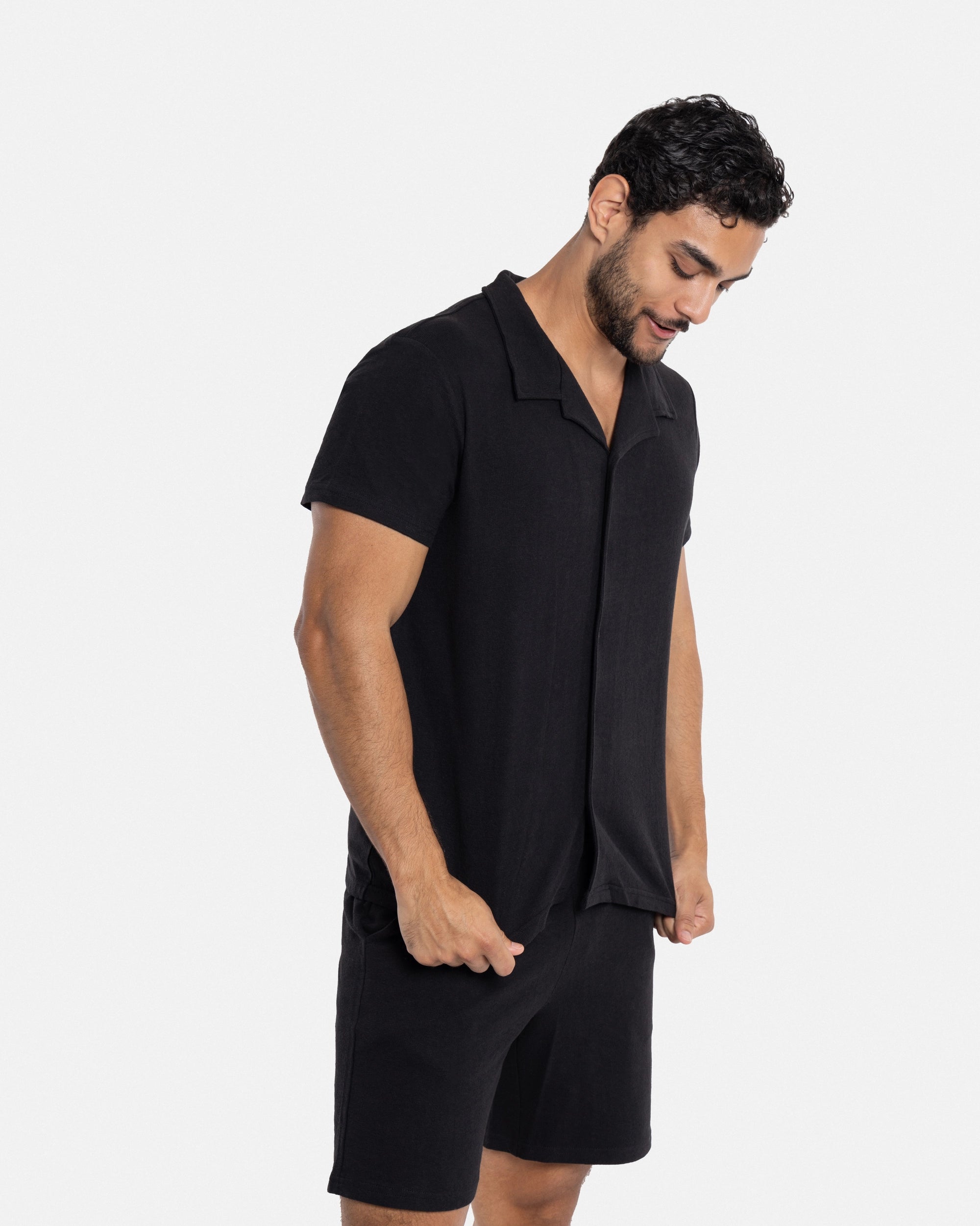 #SMTS-23355 Relaxed Terry Camp Shirt-thumbmail-42