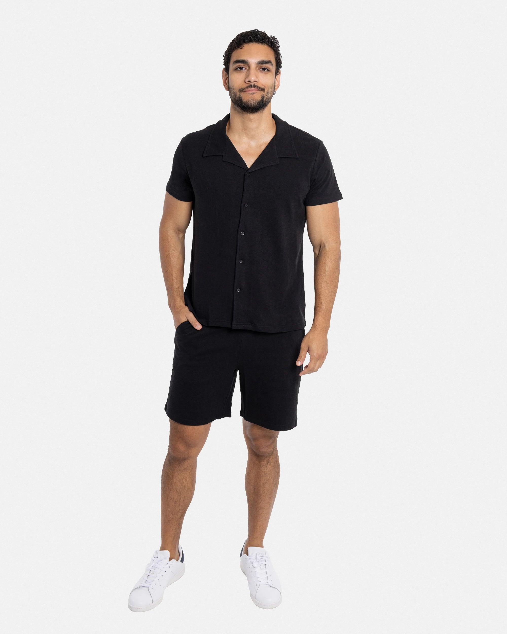 #SMTS-23355 Relaxed Terry Camp Shirt-thumbmail-46