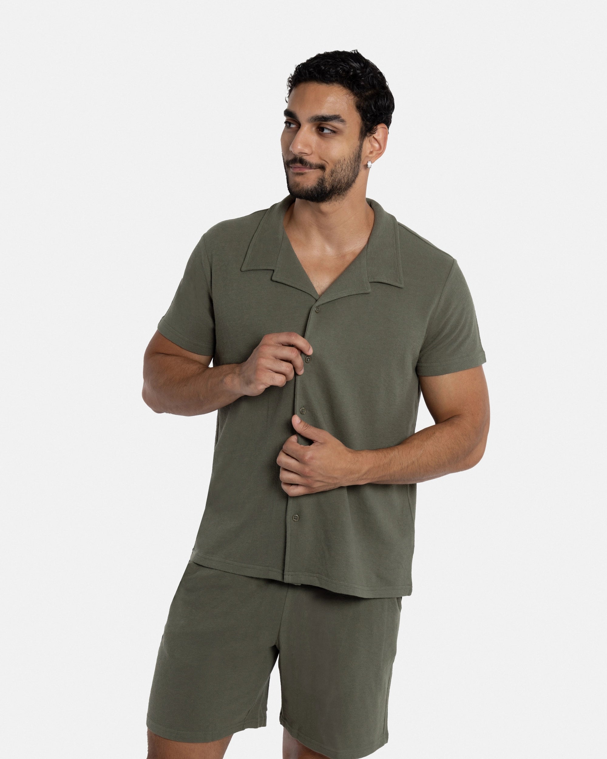 #SMTS-23355 Relaxed Terry Camp Shirt-thumbmail-3