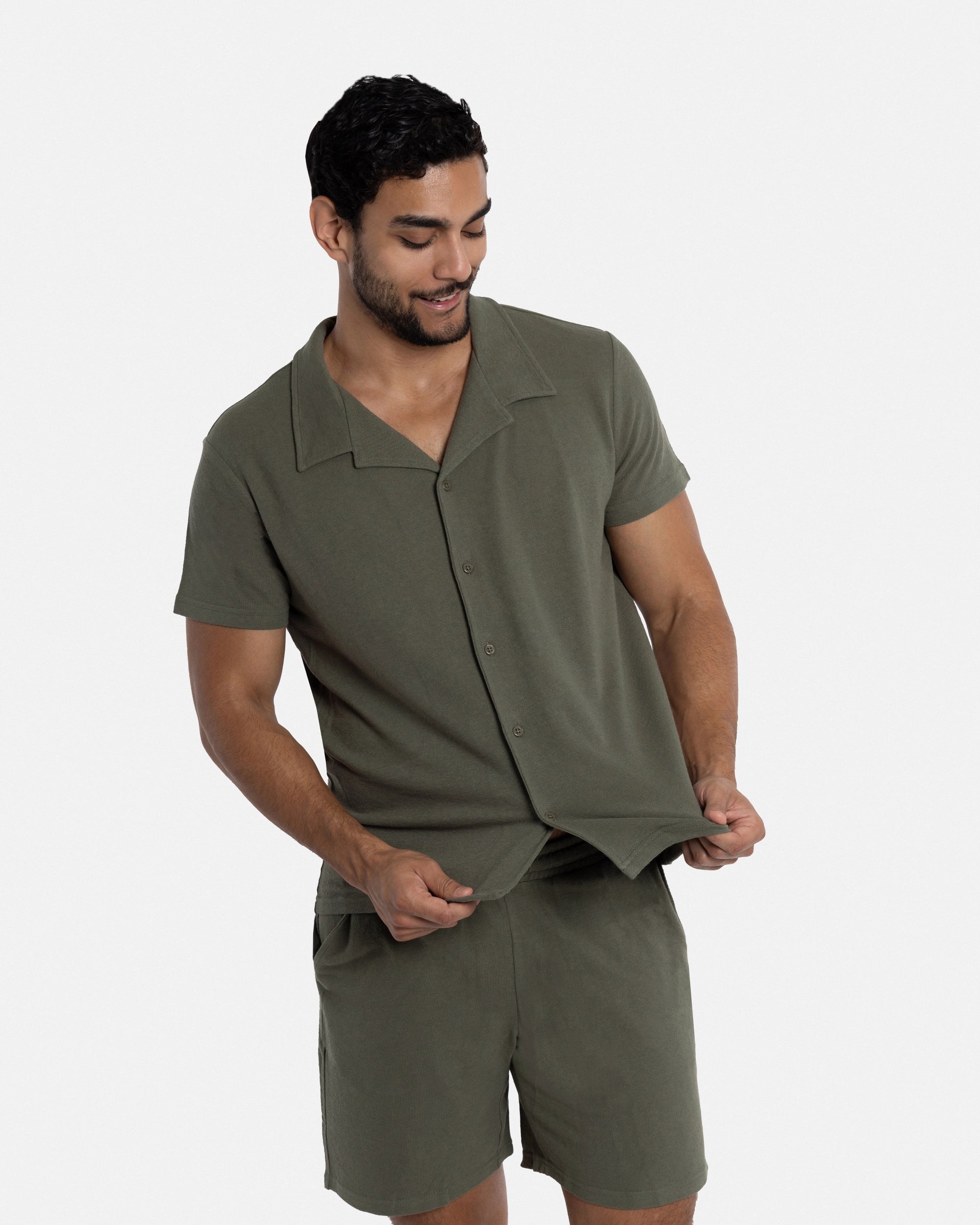 #SMTS-23355 Relaxed Terry Camp Shirt-thumbmail-9