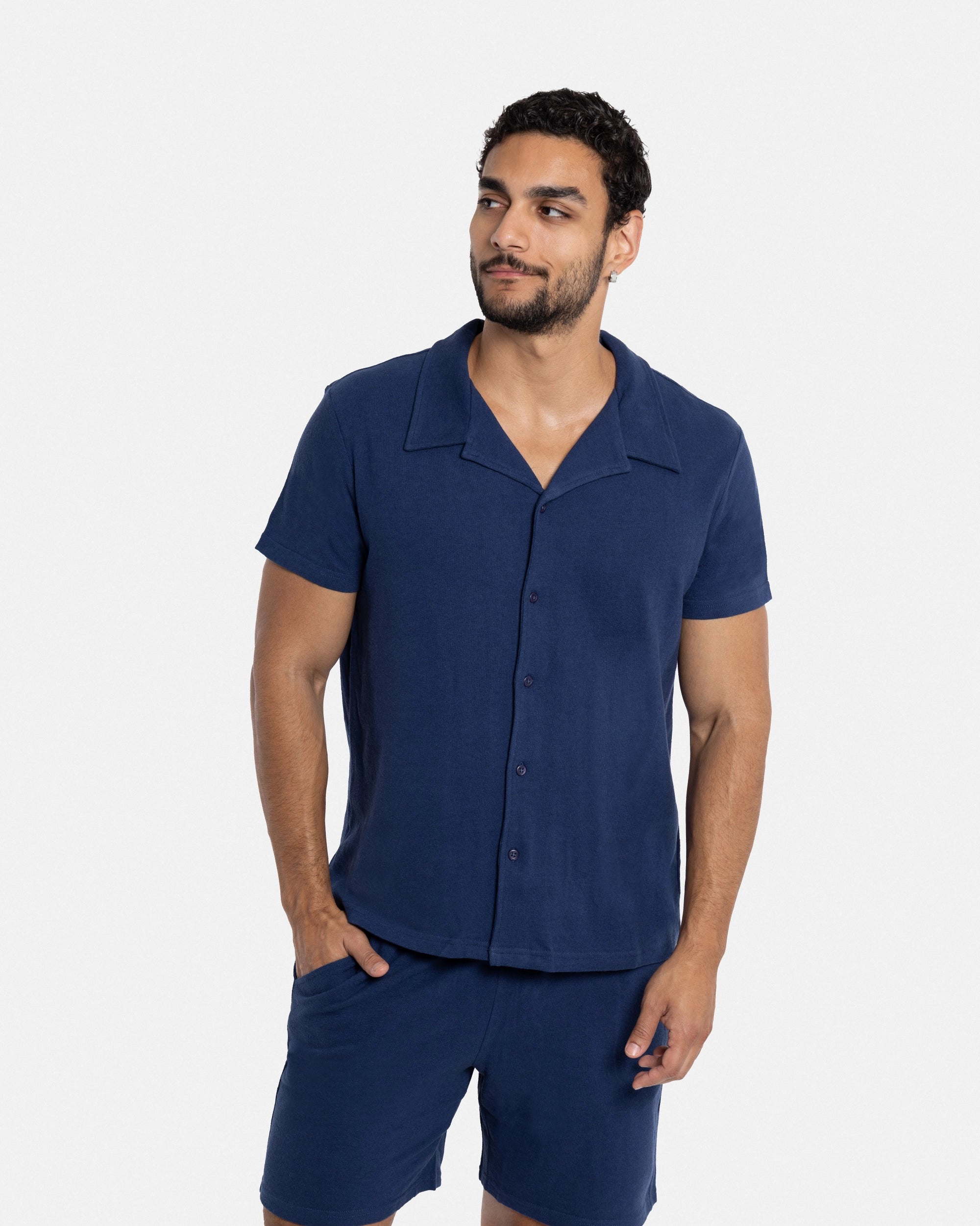 #SMTS-23355 Relaxed Terry Camp Shirt-thumbmail-20