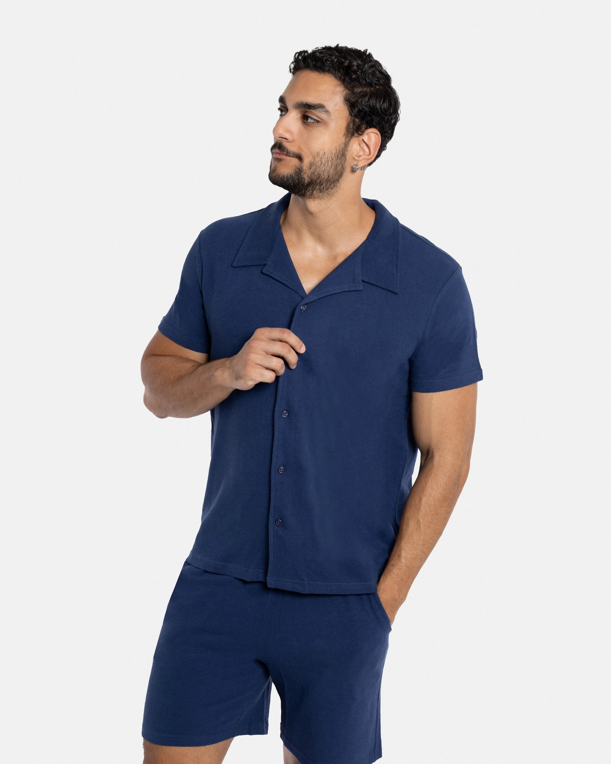 #SMTS-23355 Relaxed Terry Camp Shirt-thumbmail-22