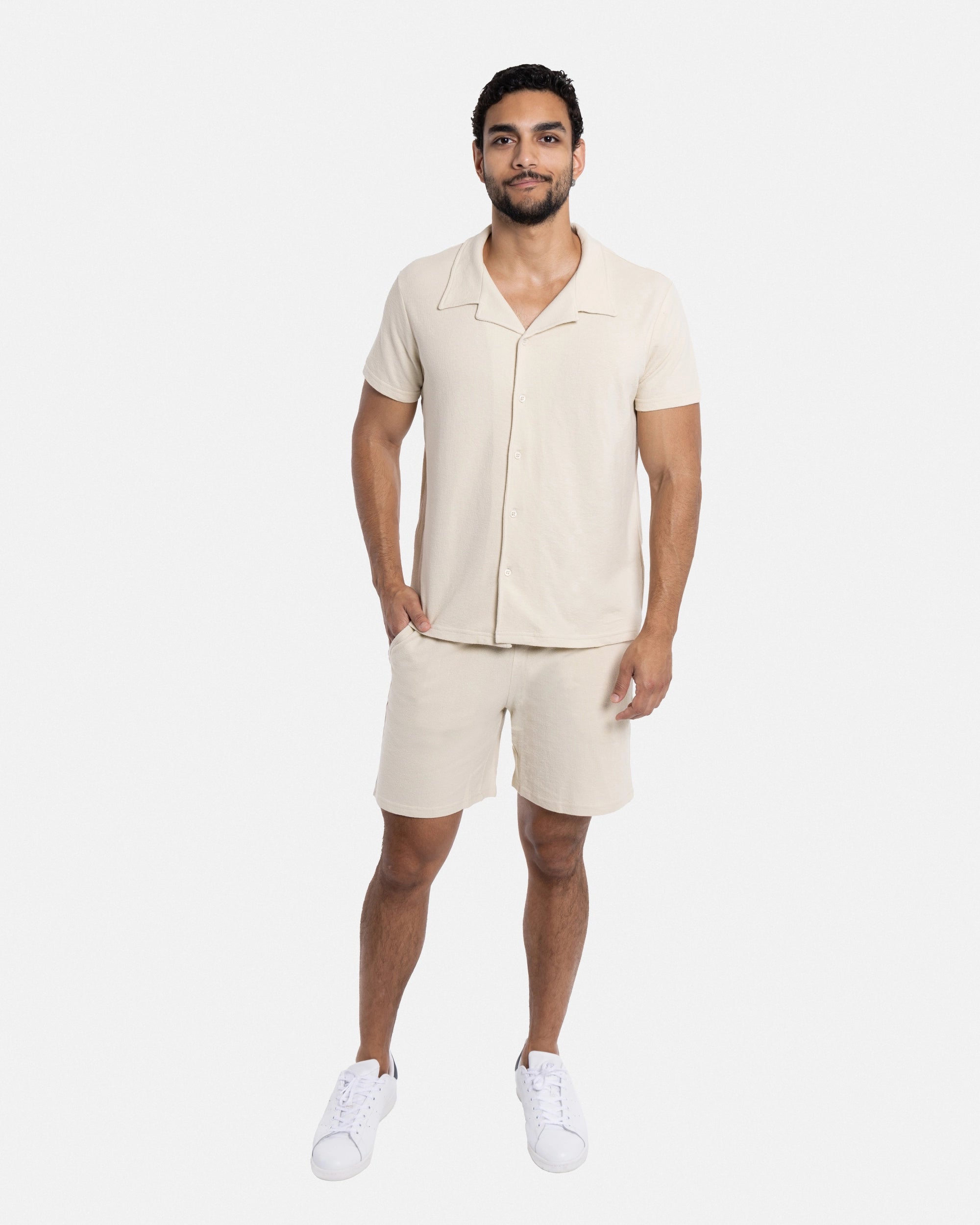 #SMTS-23355 Relaxed Terry Camp Shirt-thumbmail-34