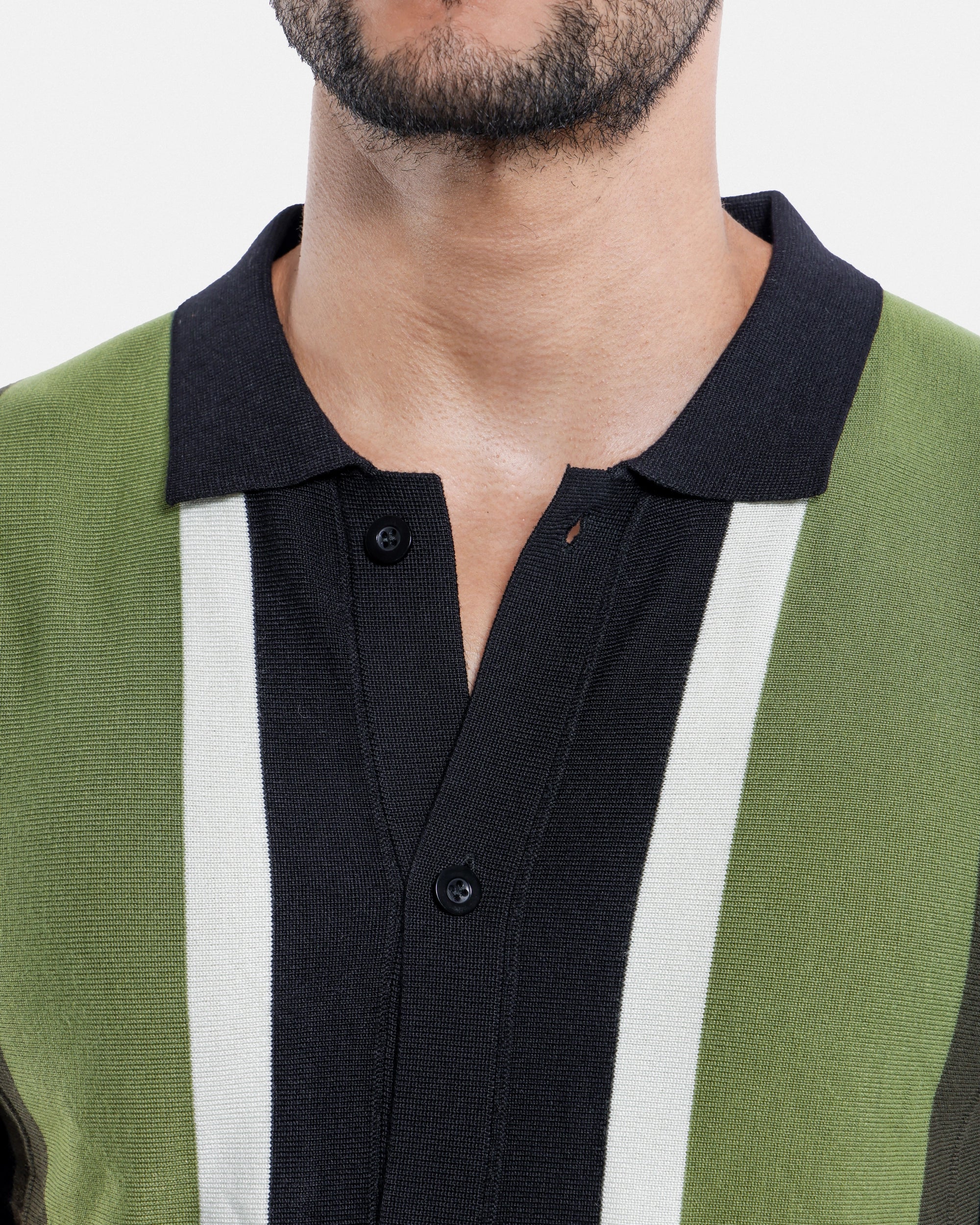 #SMW-31049 Button Down Stripe Sweater Polo-thumbmail-16