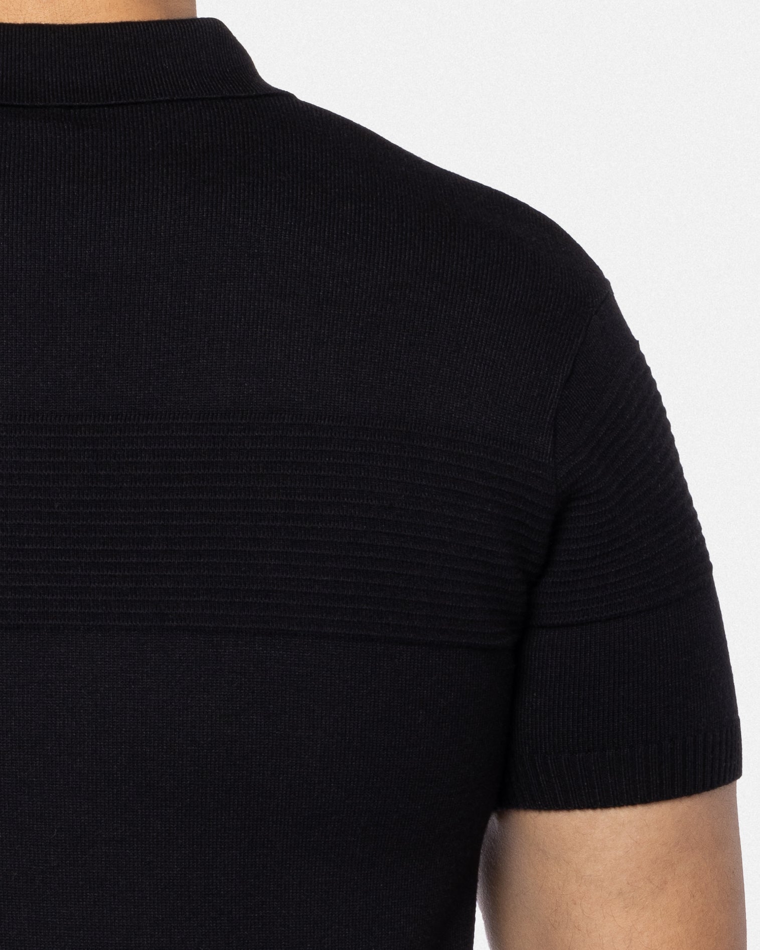 #SMW-32069 Ottoman Texture Zip Neck Sweater Polo-thumbmail-16