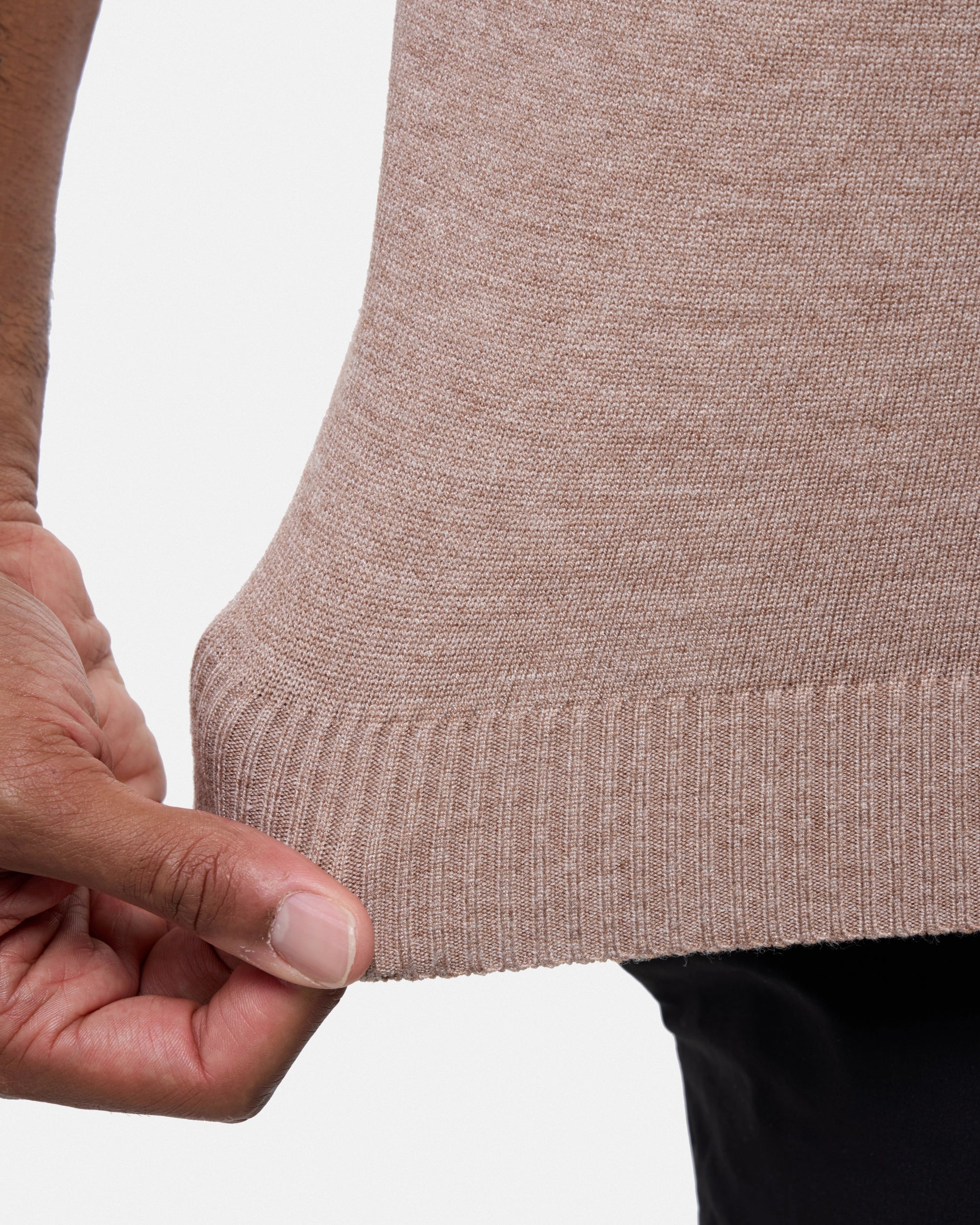 #SMW-32069 Ottoman Texture Zip Neck Sweater Polo-thumbmail-24