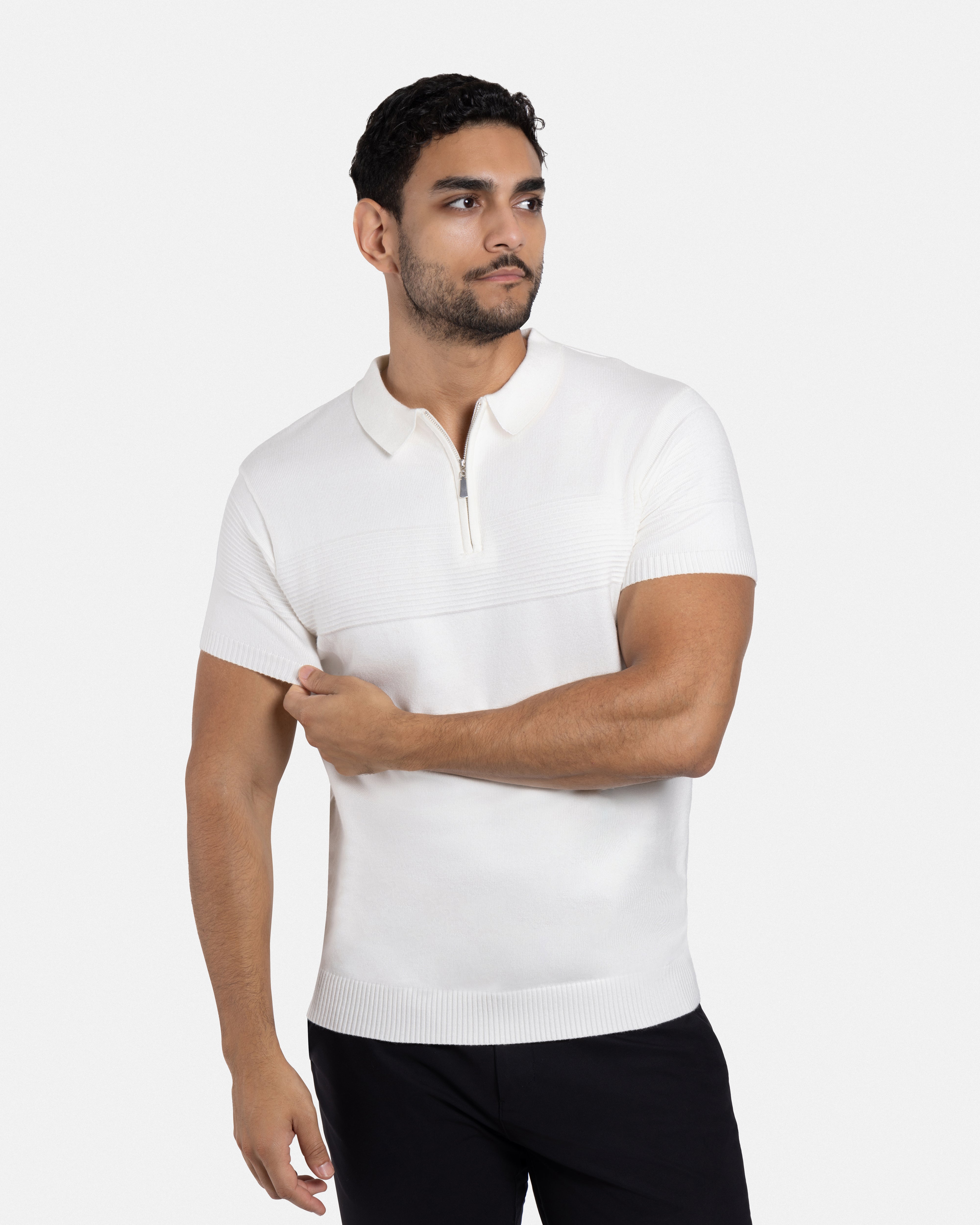 XMWS-32069 Ottoman Zip Neck Sweater Polo – X-RAY JEANS