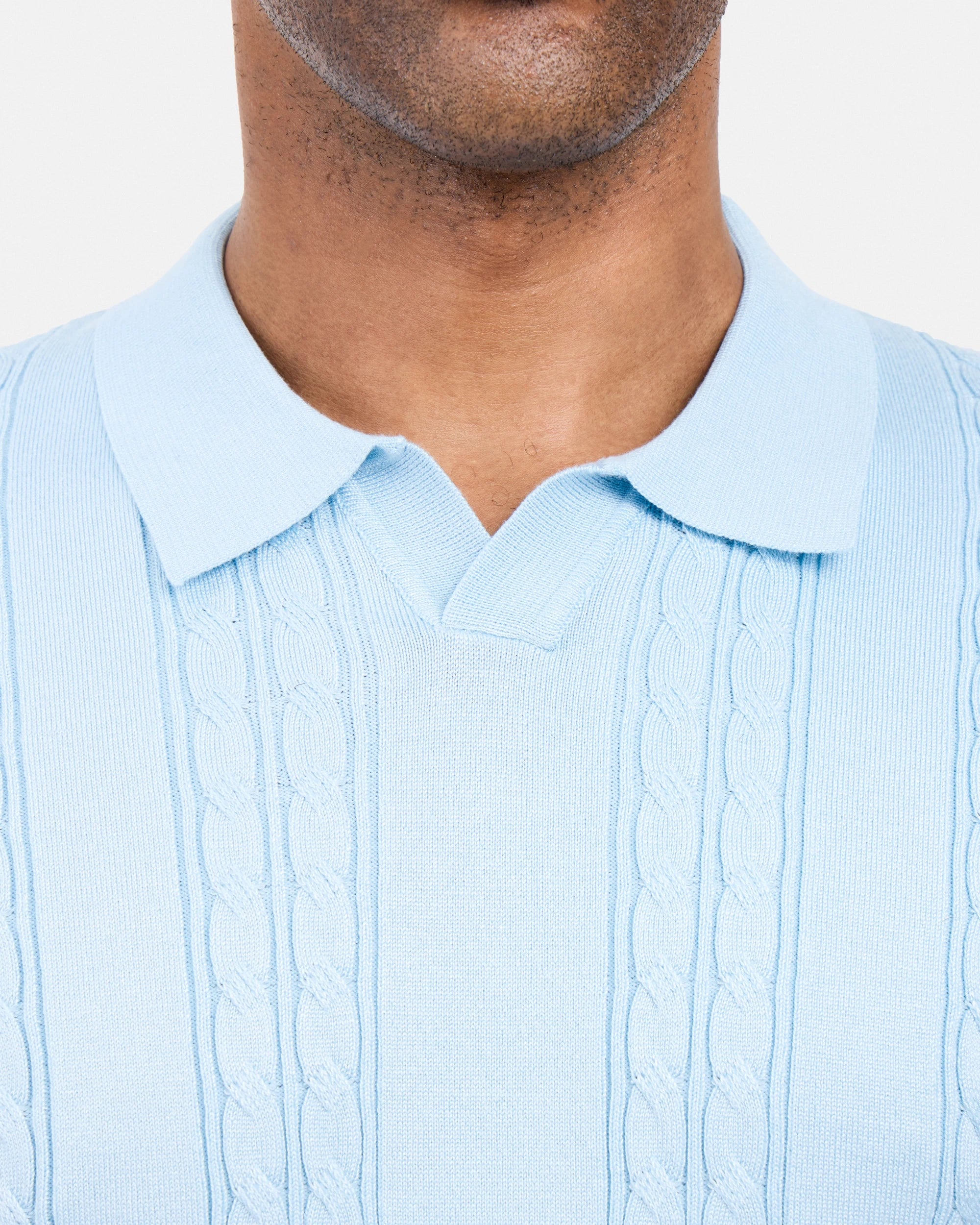 #SMW-33112 Cable Knit Johnny Sweater Polo-thumbmail-26