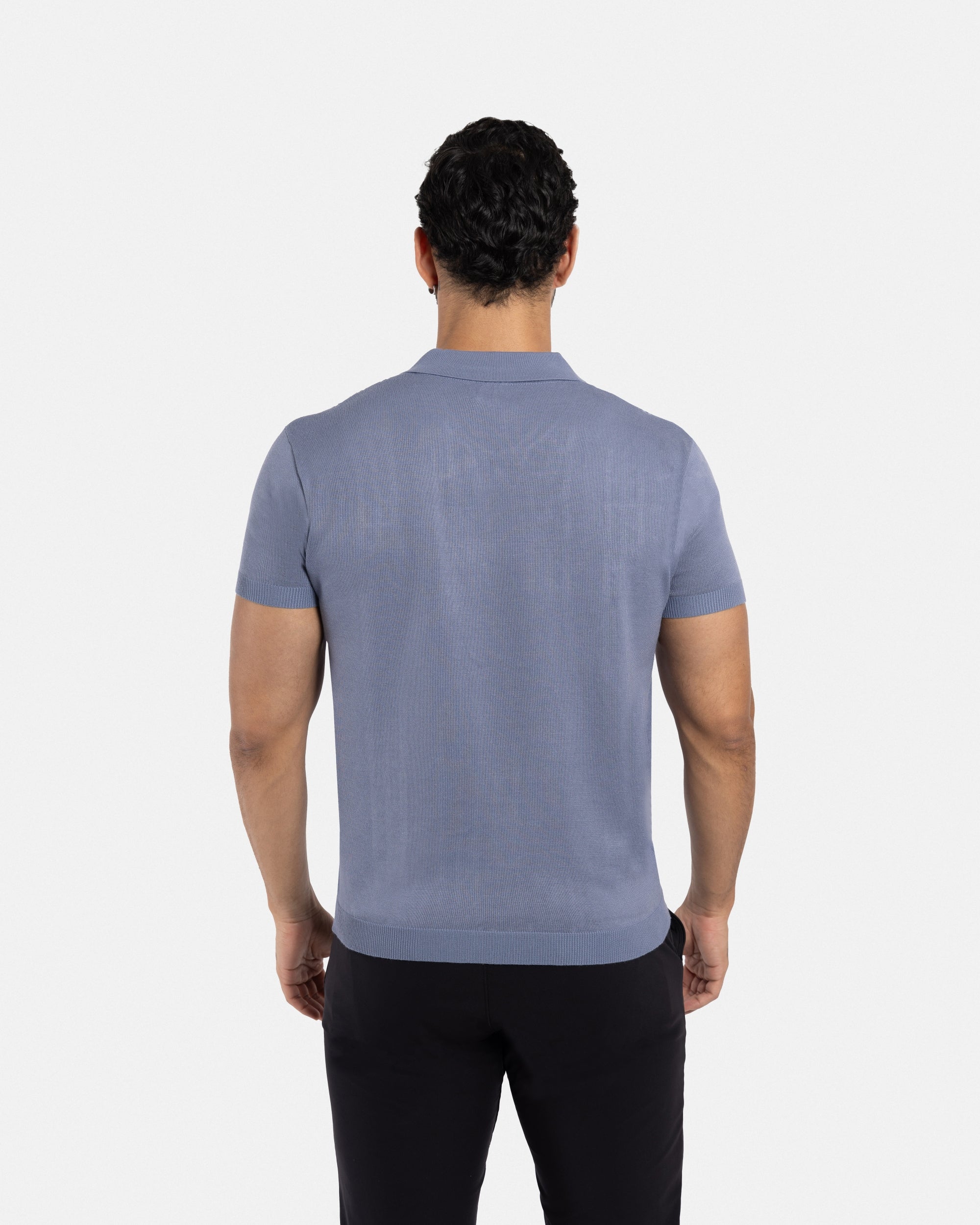 #SMW-33112 Cable Knit Johnny Sweater Polo