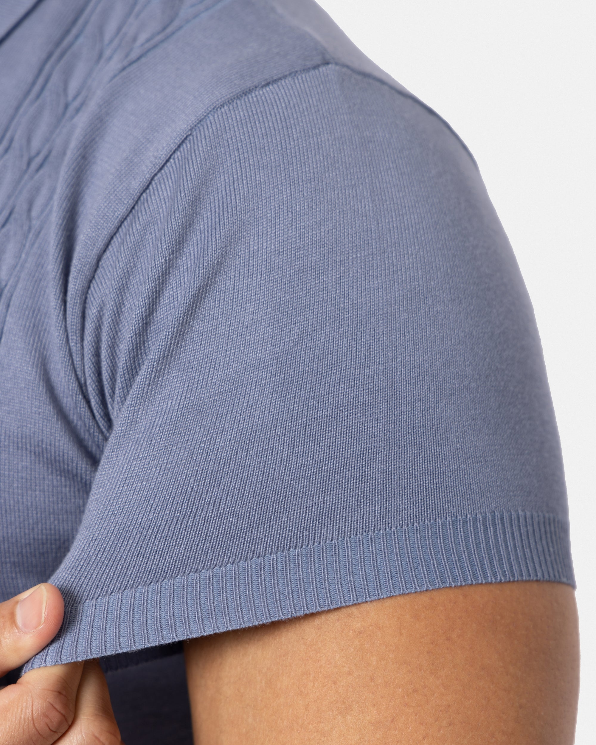 #SMW-33112 Cable Knit Johnny Sweater Polo-thumbmail-8